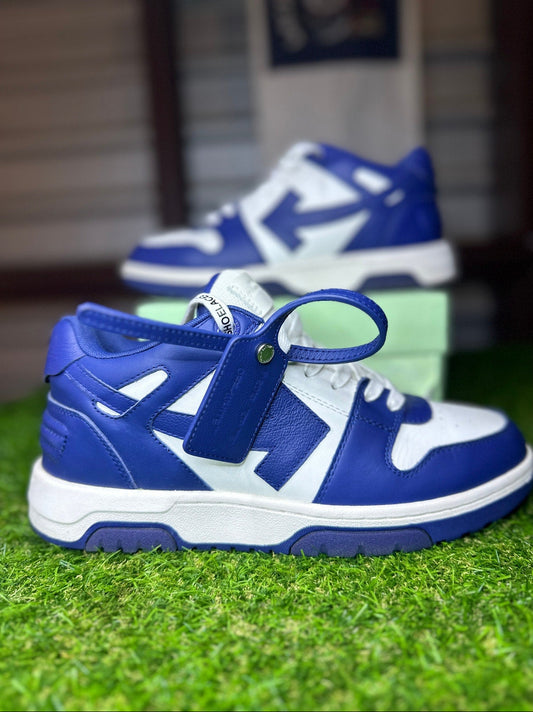 Size 9 - OFF-WHITE Out Of Office Low Tops Dark Blue White