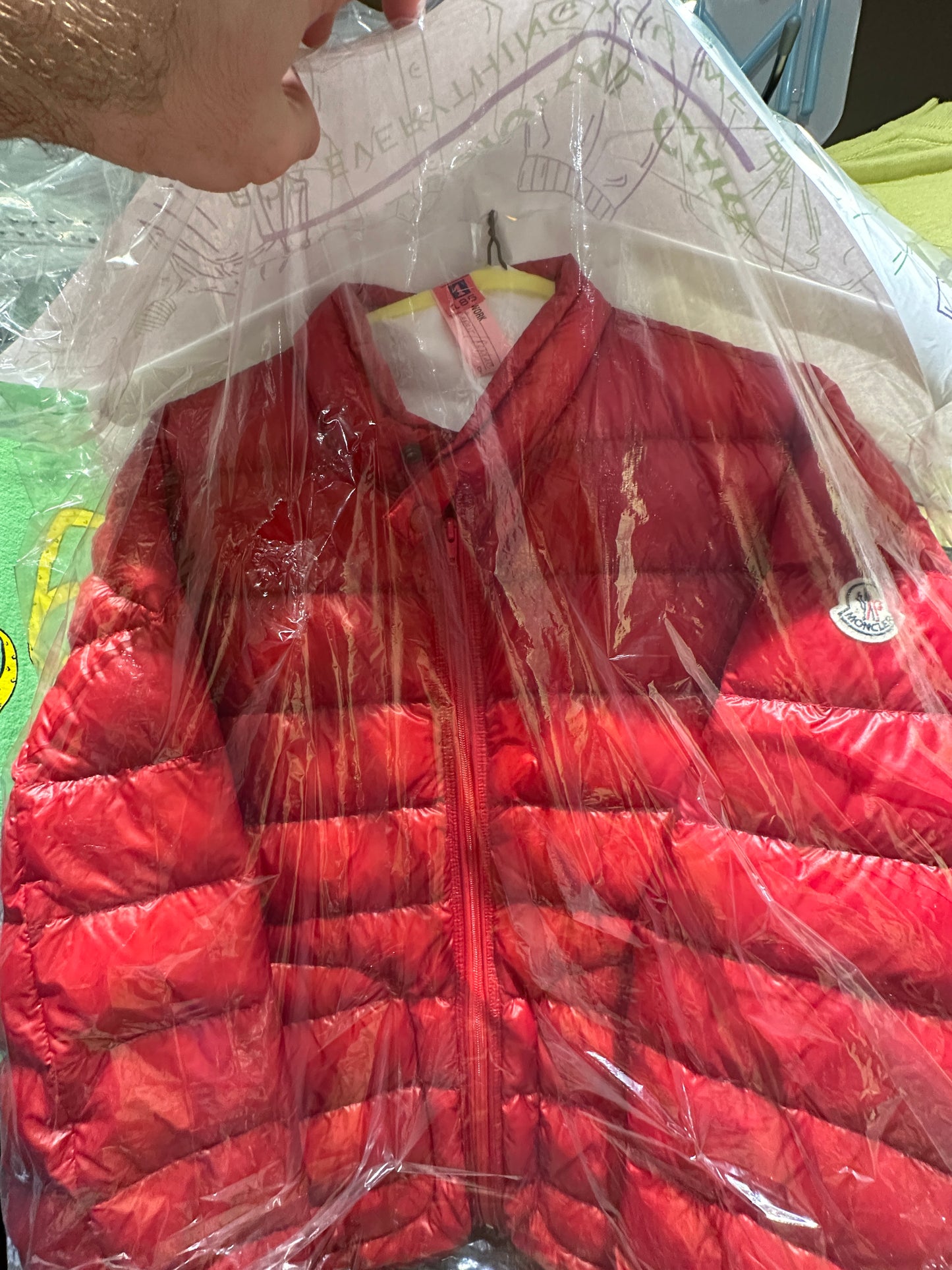 Large - Moncler Maya Red Down Light Jacket