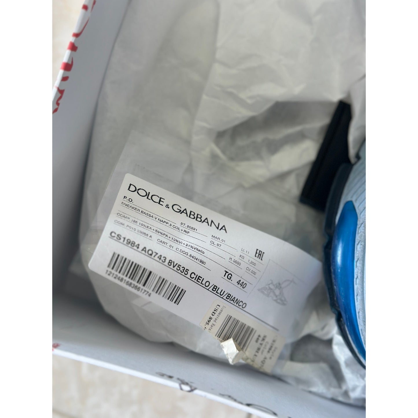 Size 11 - Dolce & Gabbana Airmaster panelled Blue sneakers