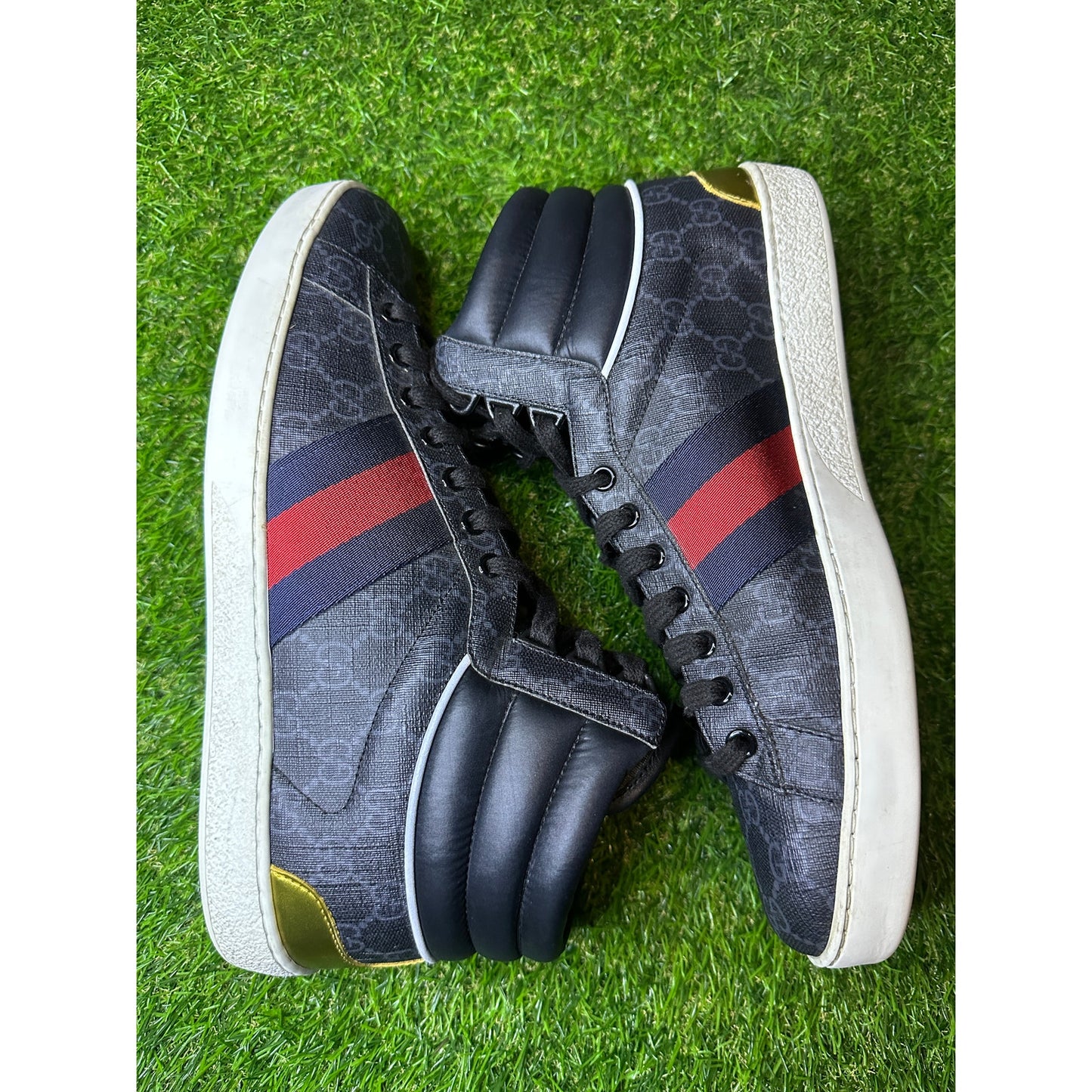 Gucci Ace Monogram GG Hightop Sneakers | Size 10US