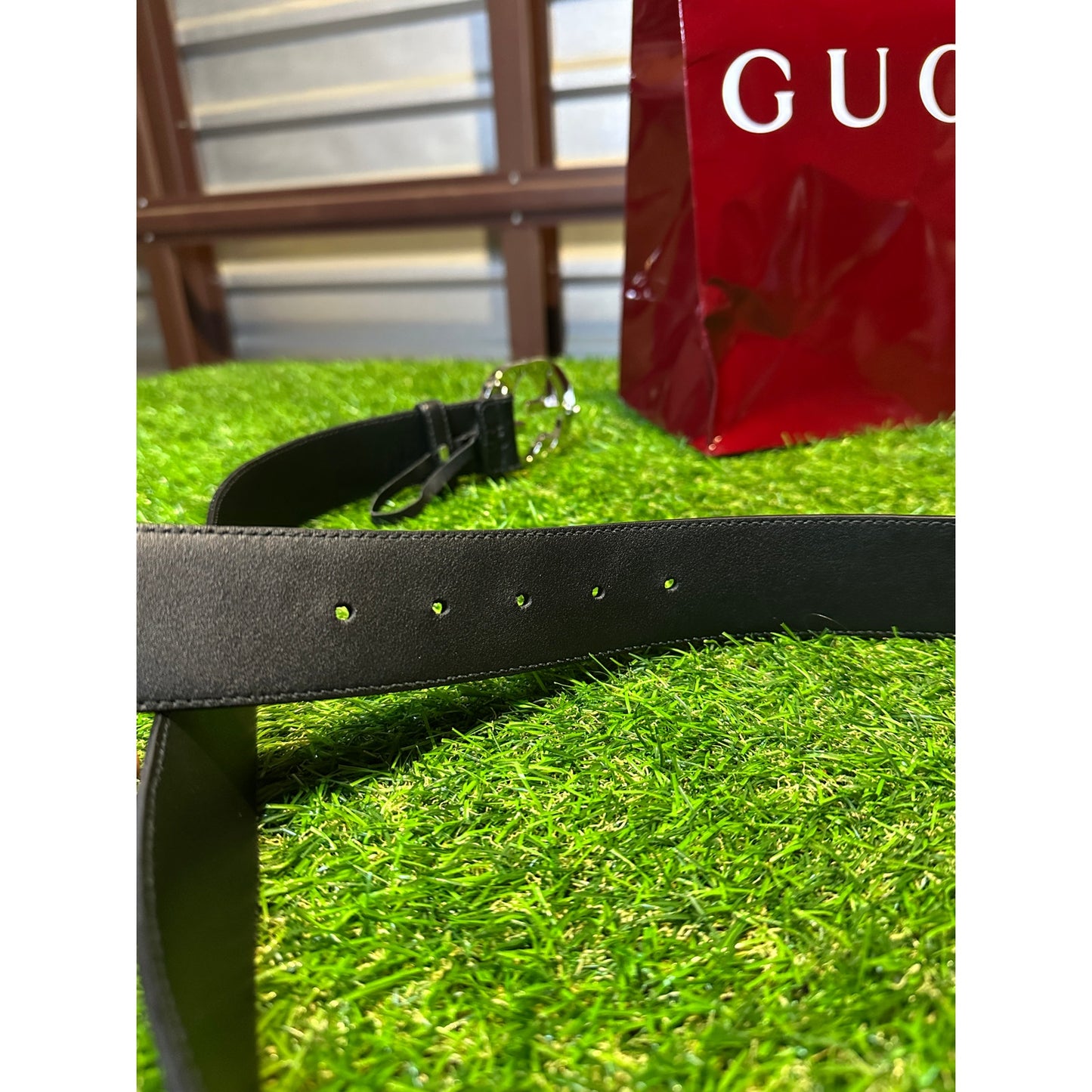 Gucci Monogram GG Black Belt