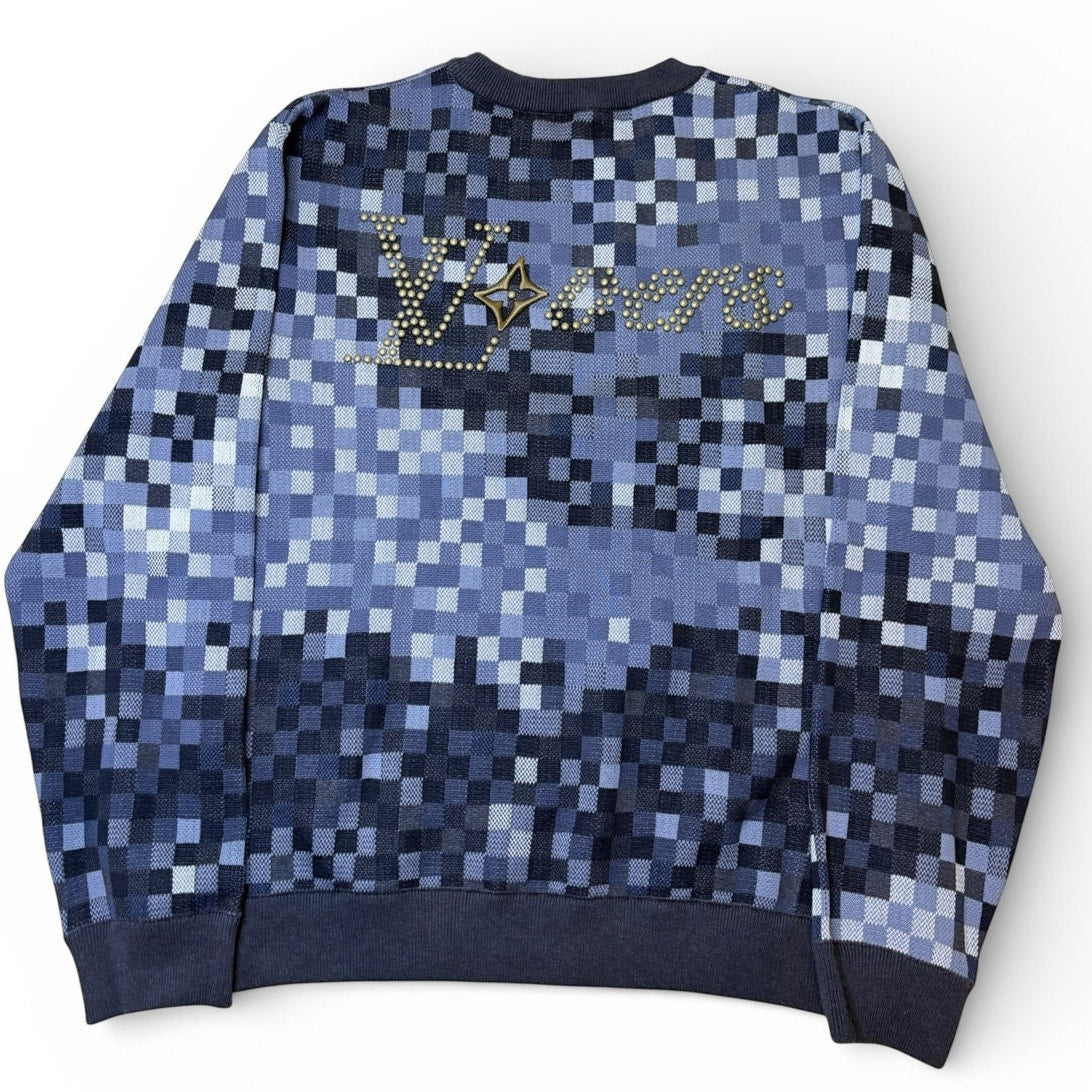 LV 'Lovers' Damoflage Jacquard Pullover | New With Tags