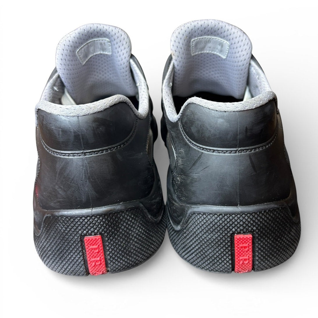 Prada America's Cup Soft Rubber Black Sneakers | Size 41 (8US)