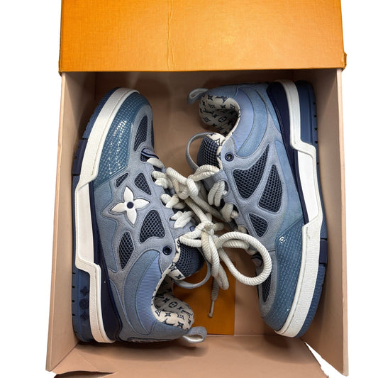 Louis Vuitton LV Skate Sneakers Blue Grey | Size 8LV