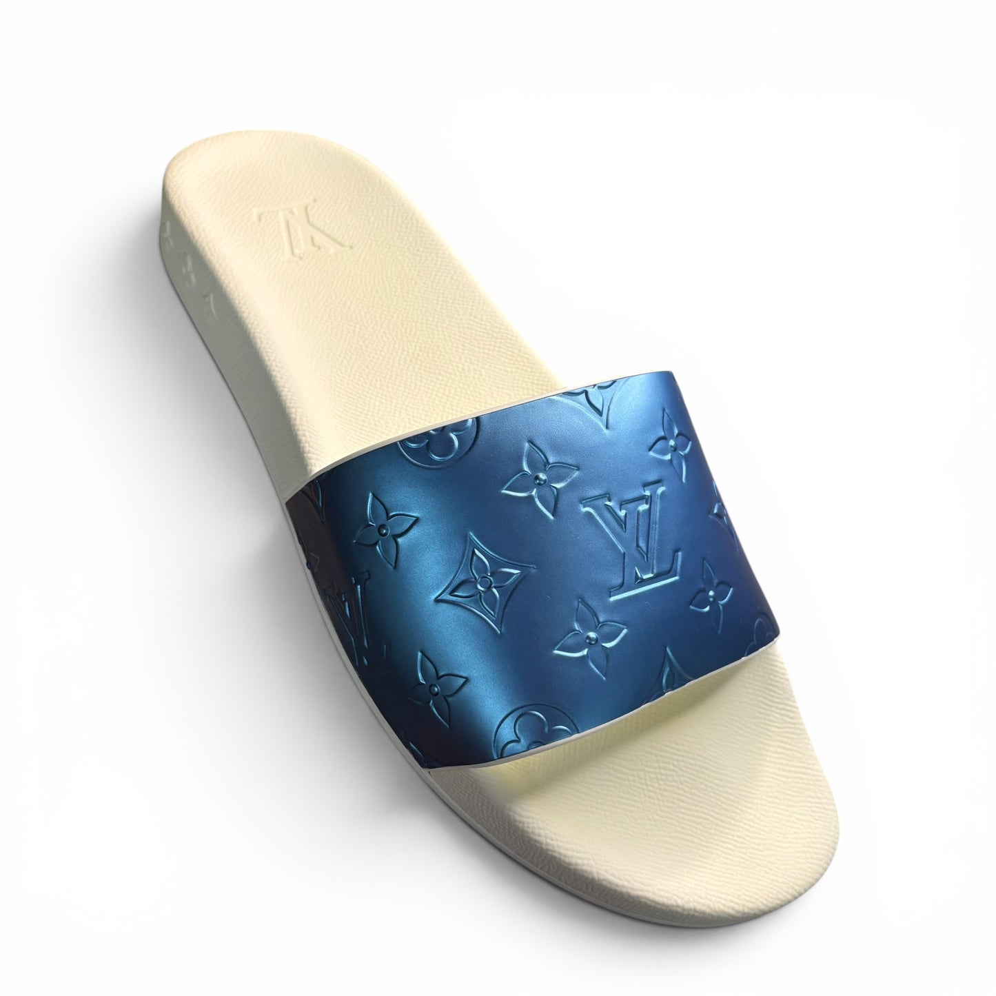 Louis Vuitton LV Monogram Rubber Slides - Blue Sandals, LV Size 9-US Size 10