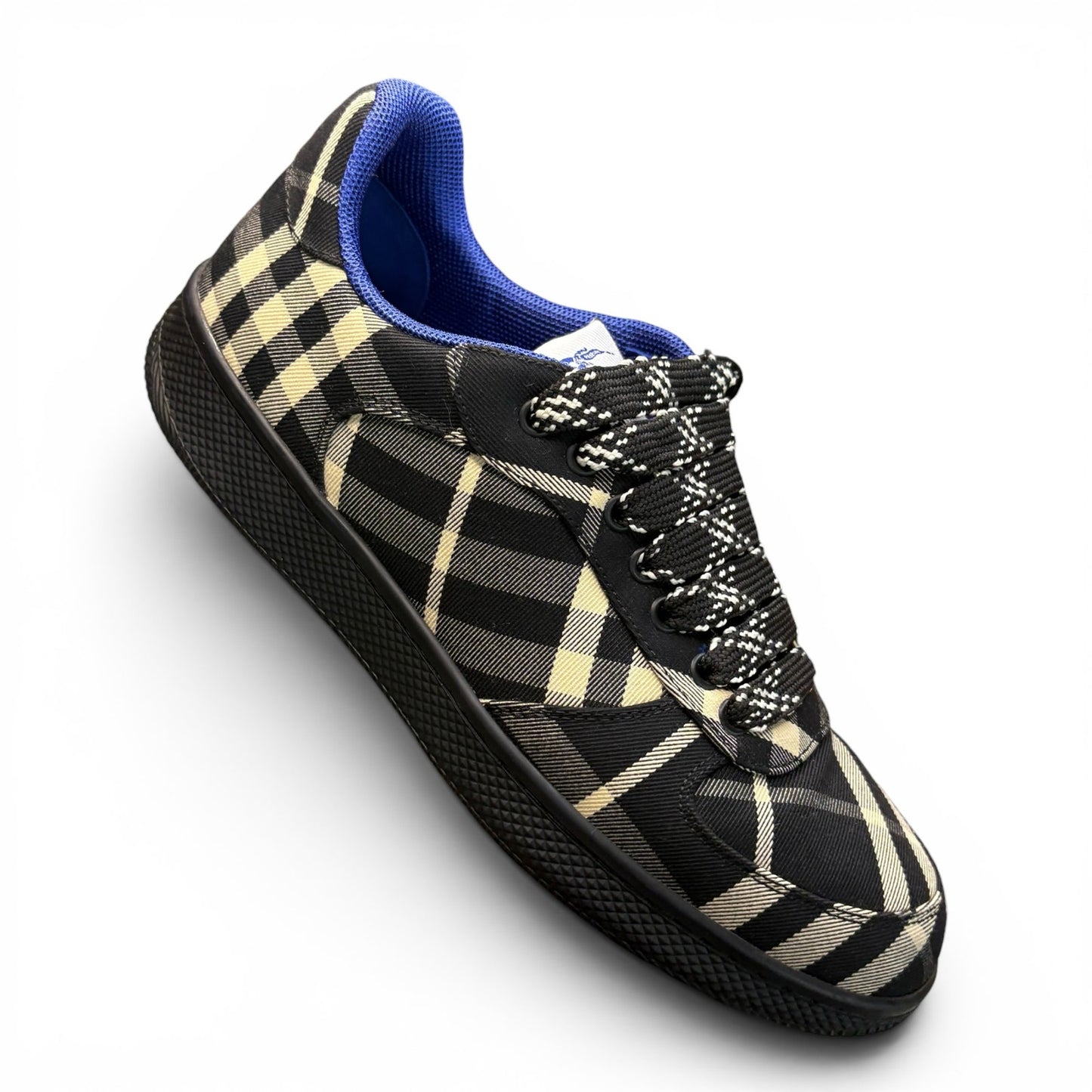 Burberry Check Terrace Sneakers Black Blue | Size 41(8US)