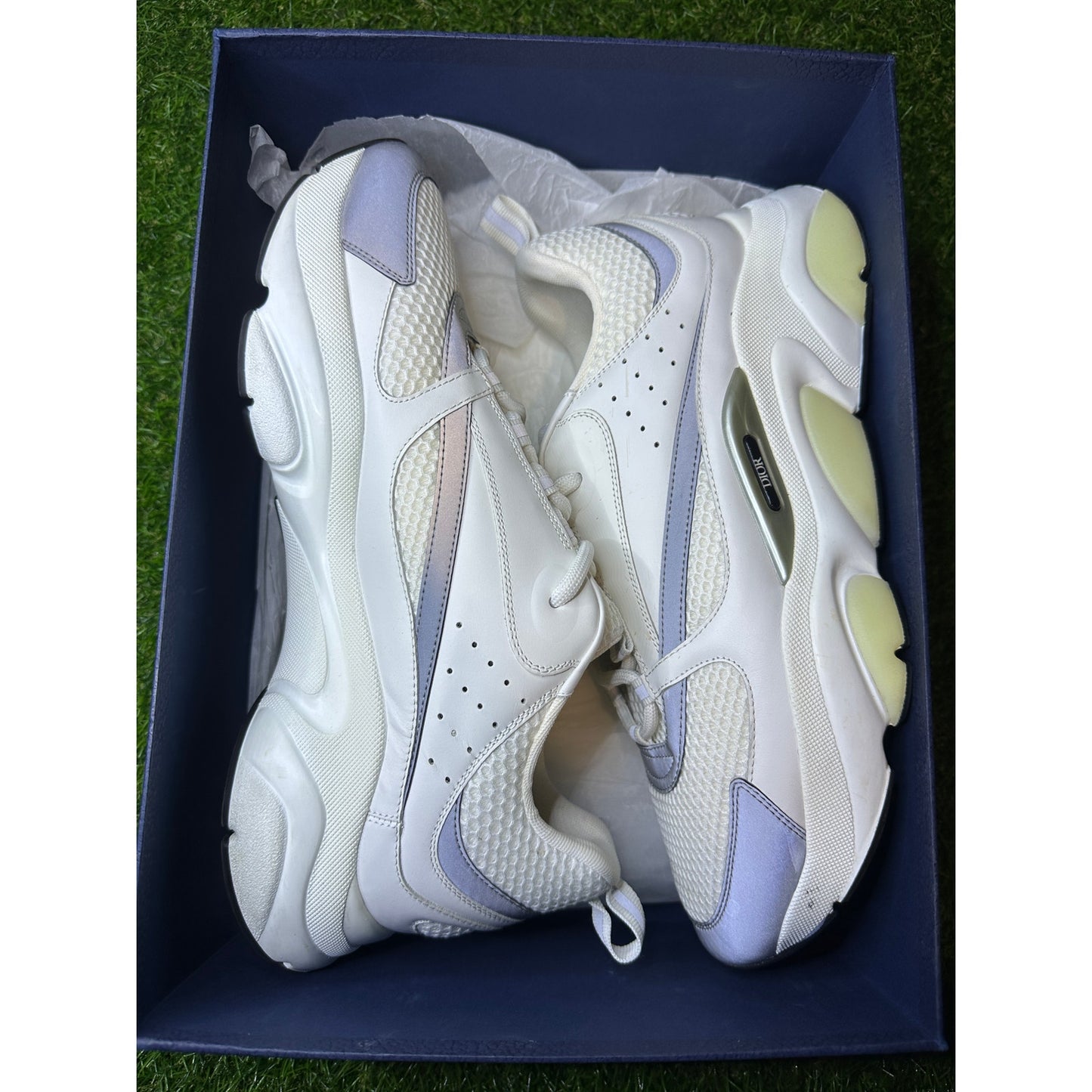 Dior B22 Reflective Low Top Sneaker ‘White’ | 13US