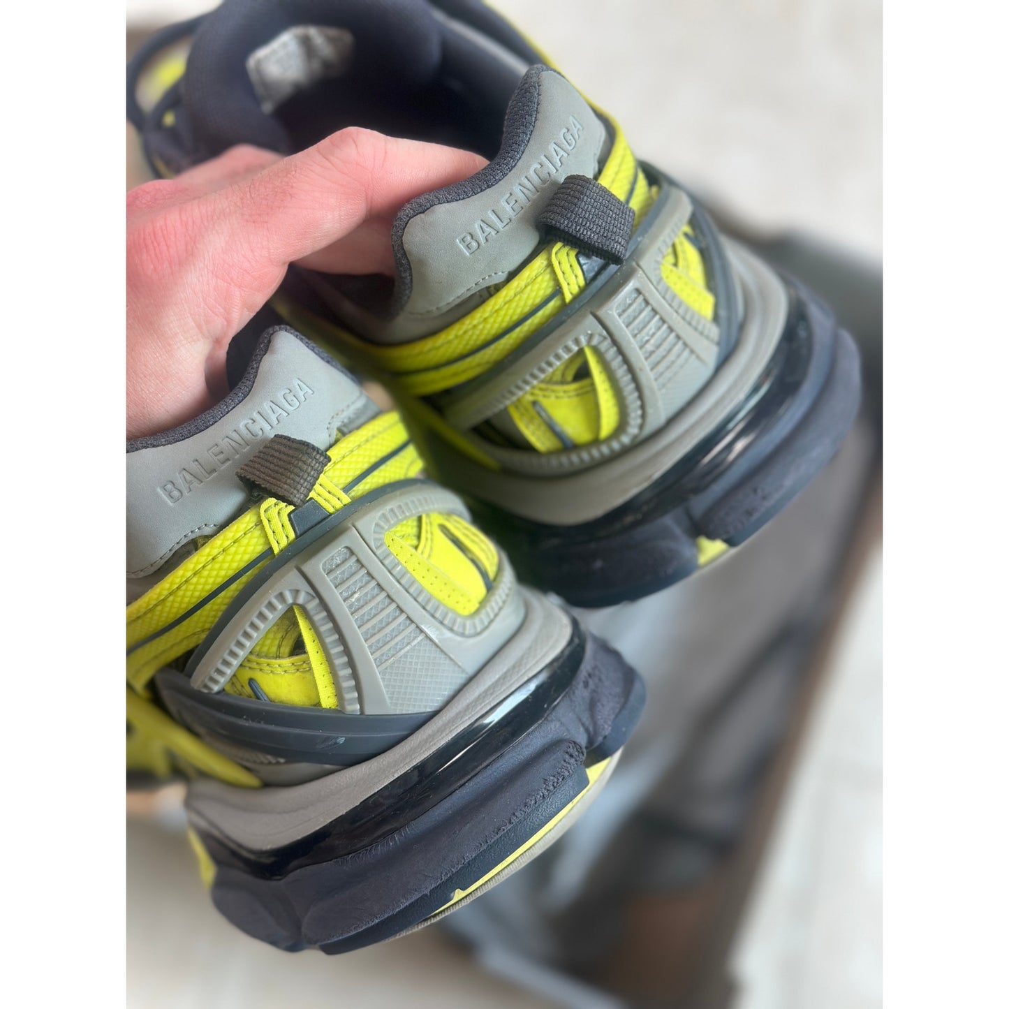 Size 9 - Balenciaga Track 2.0 “Yellow Grey” Sneakers OG ALL