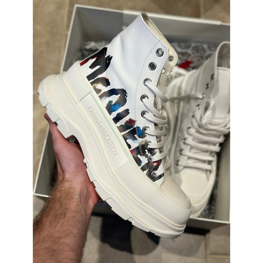 Size 9 - Alexander McQueen “High Top Lug Sole Sneakers”