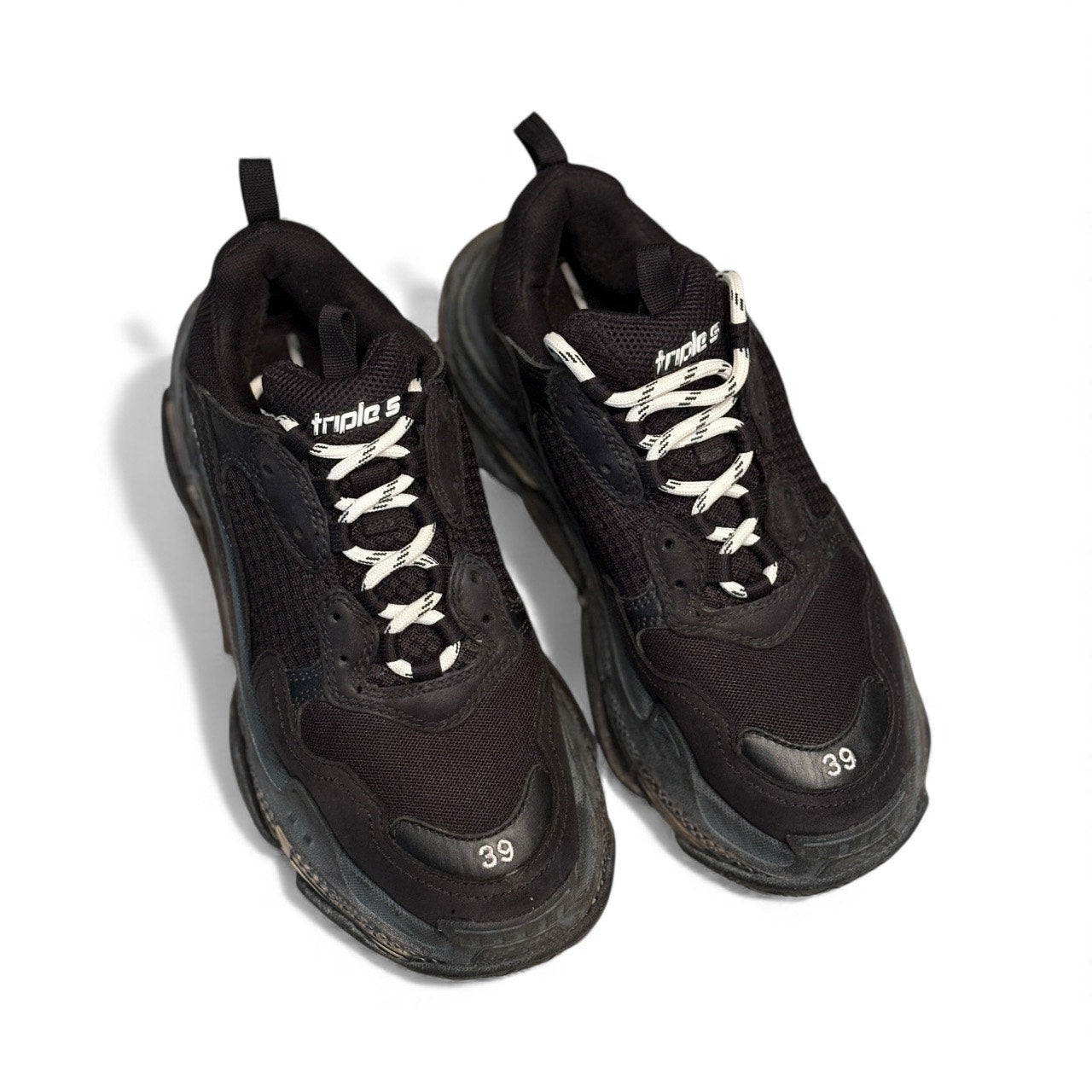 Balenciaga Triple S Black Sneakers | Size 39 / 6M / 9W