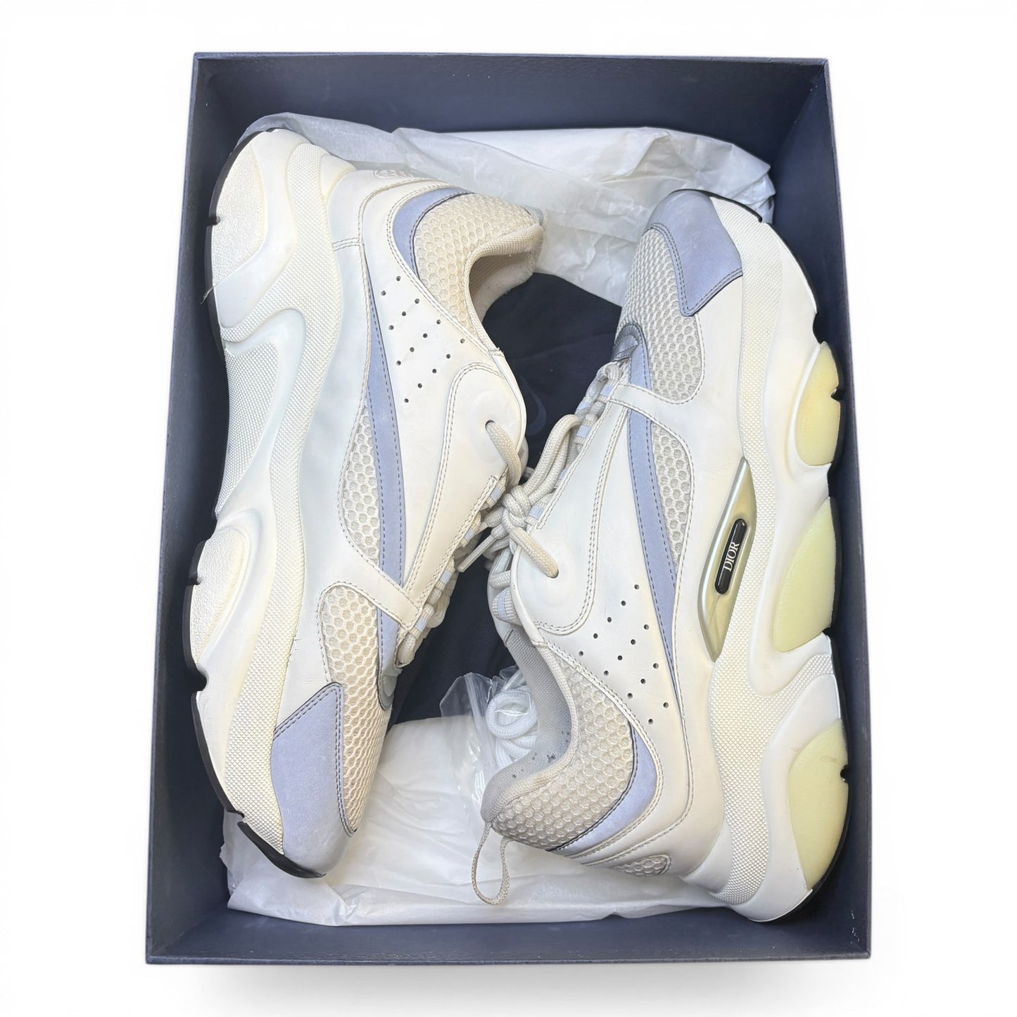 Dior B22 Reflective Low Top White Sneakers | Size 44 (11US)