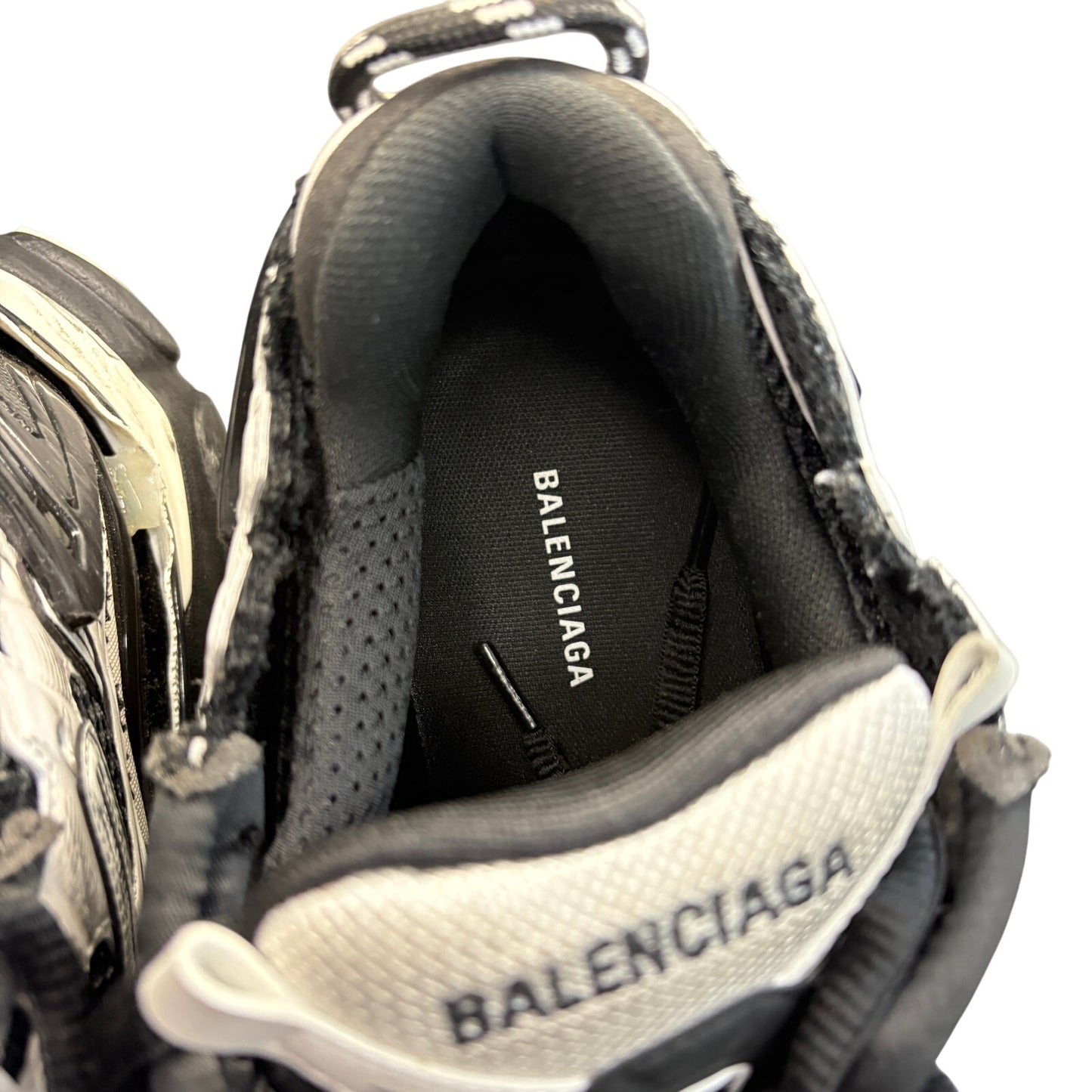Balenciaga Runner Black & White Track Sneakers | Size 12US
