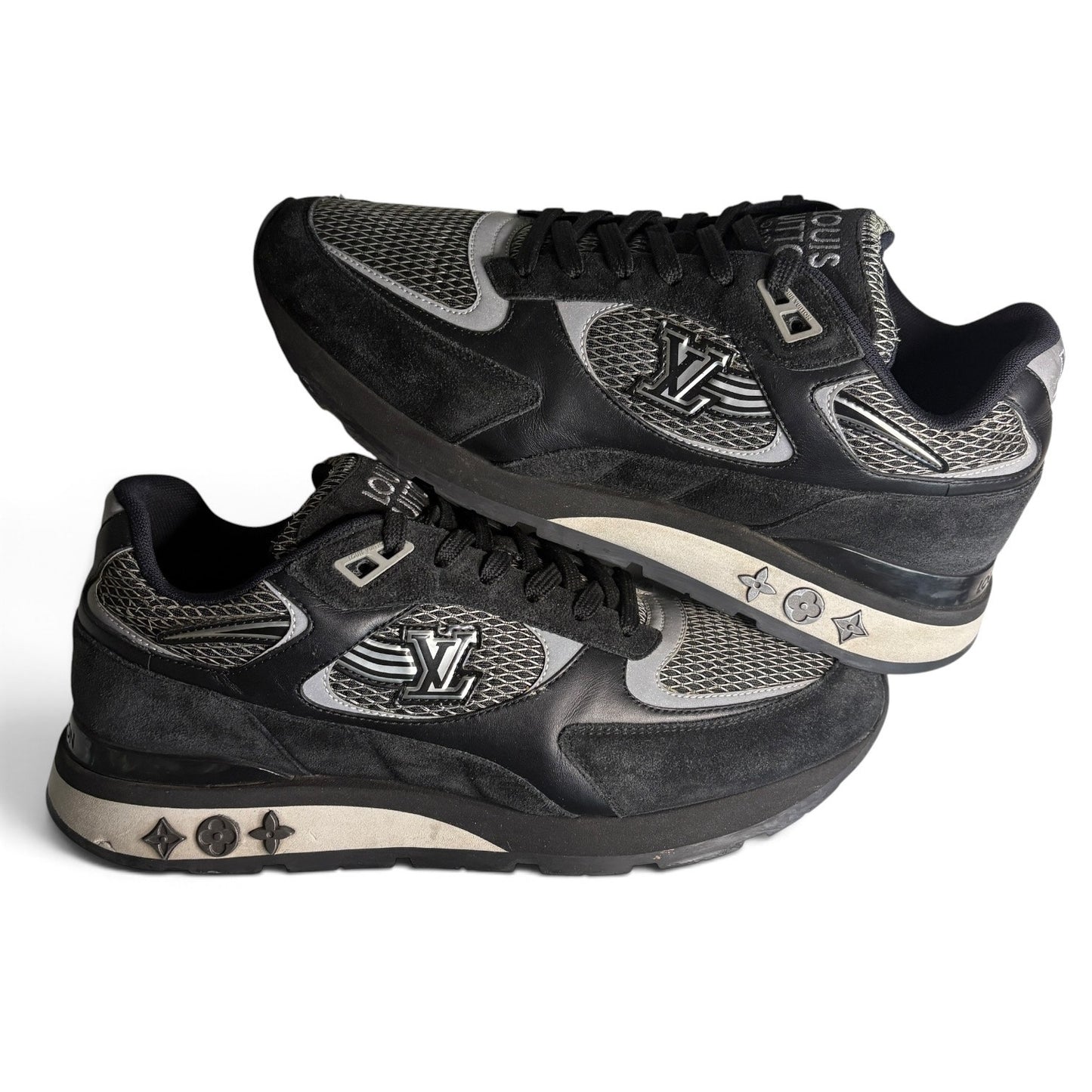 Louis Vuitton Runaway Black Suede Mesh Trainer