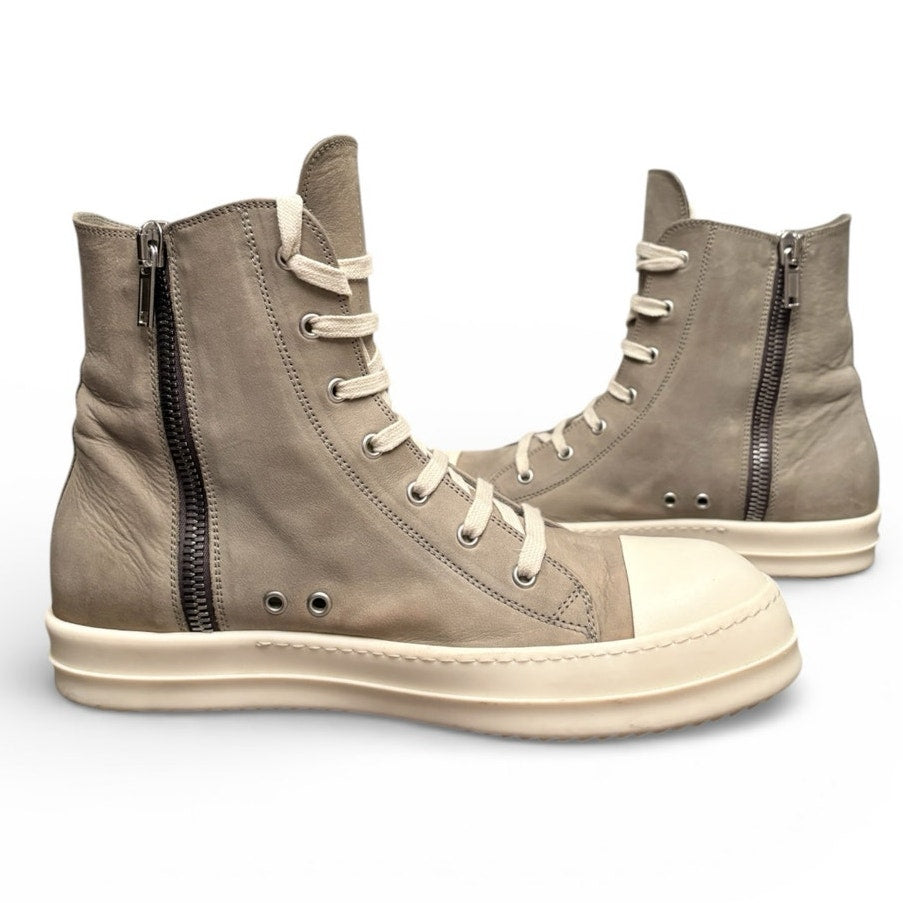 Size 11 - Rick Owens high-top Hollywood Milk Sneakers