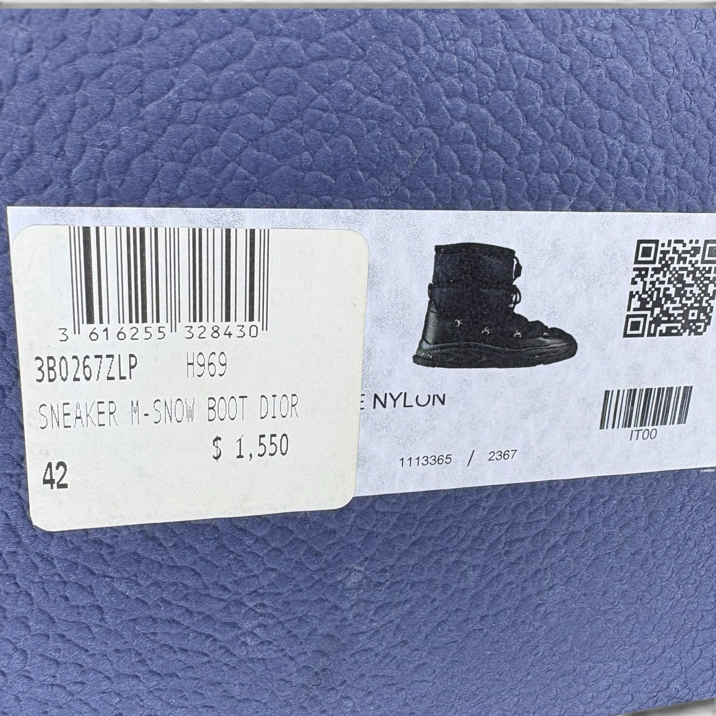Dior Snow Ankle Boot Black Oblique Nylon | Size 42(9US)