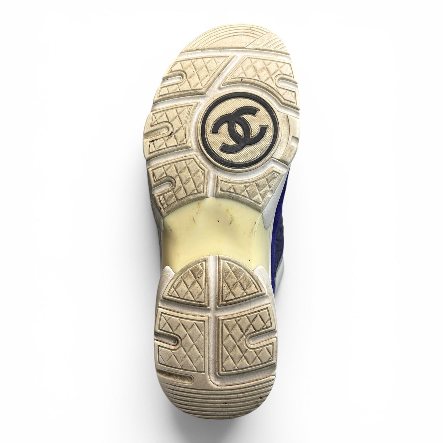 Chanel Interlocking CC Logo Suede Sneakers | Size 8 Men's