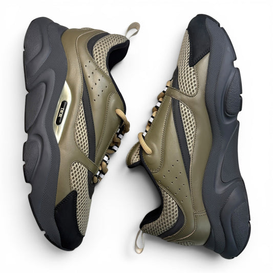 Dior B22 Reflective Low Top Khaki Sneakers | Size 43 (10US)