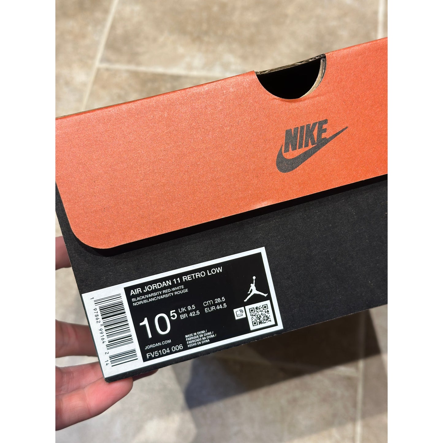 Size 10.5 - Jordan 11 Low "Bred" 2025