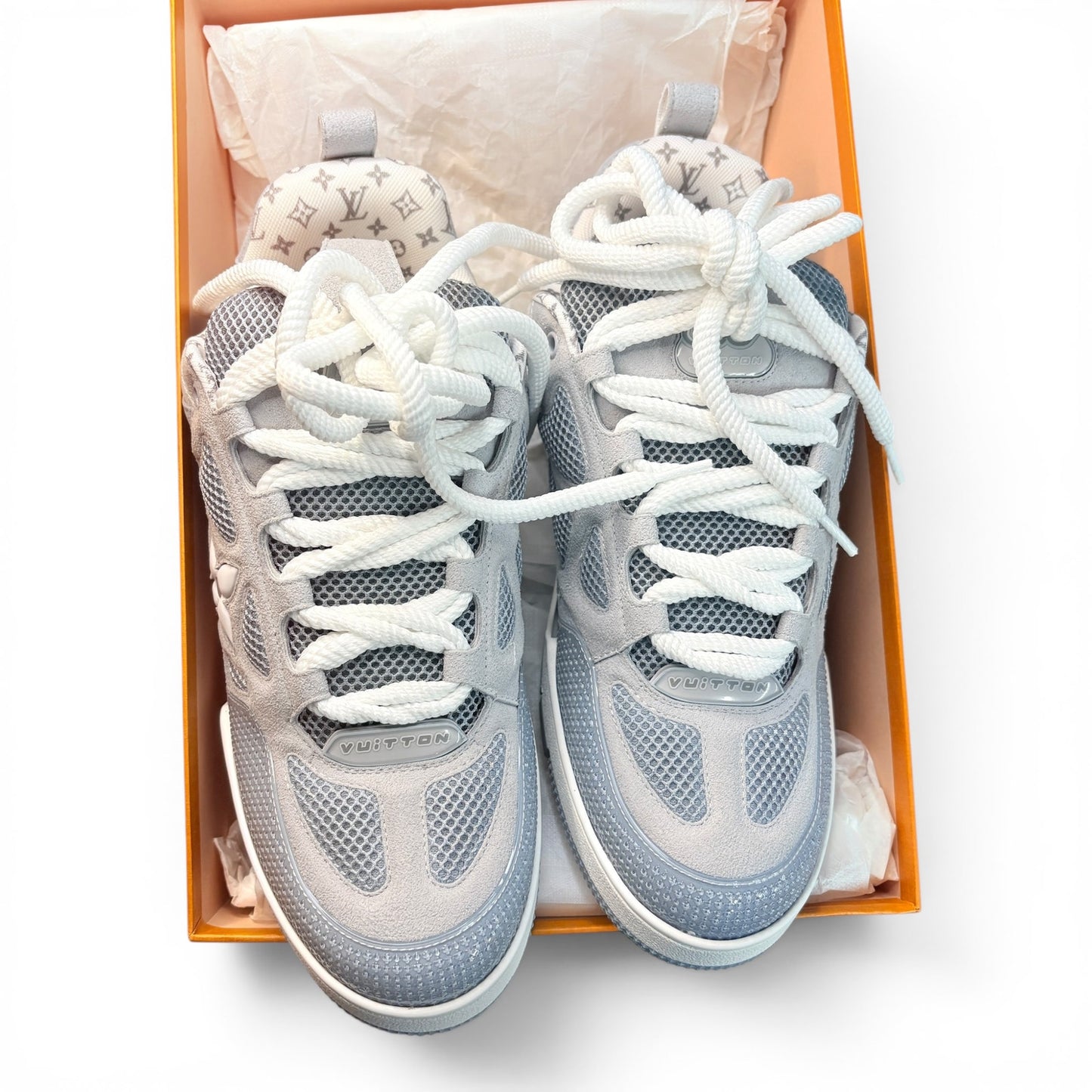 Louis Vuitton LV Skate Blue Grey Sneakers | Size 9LV