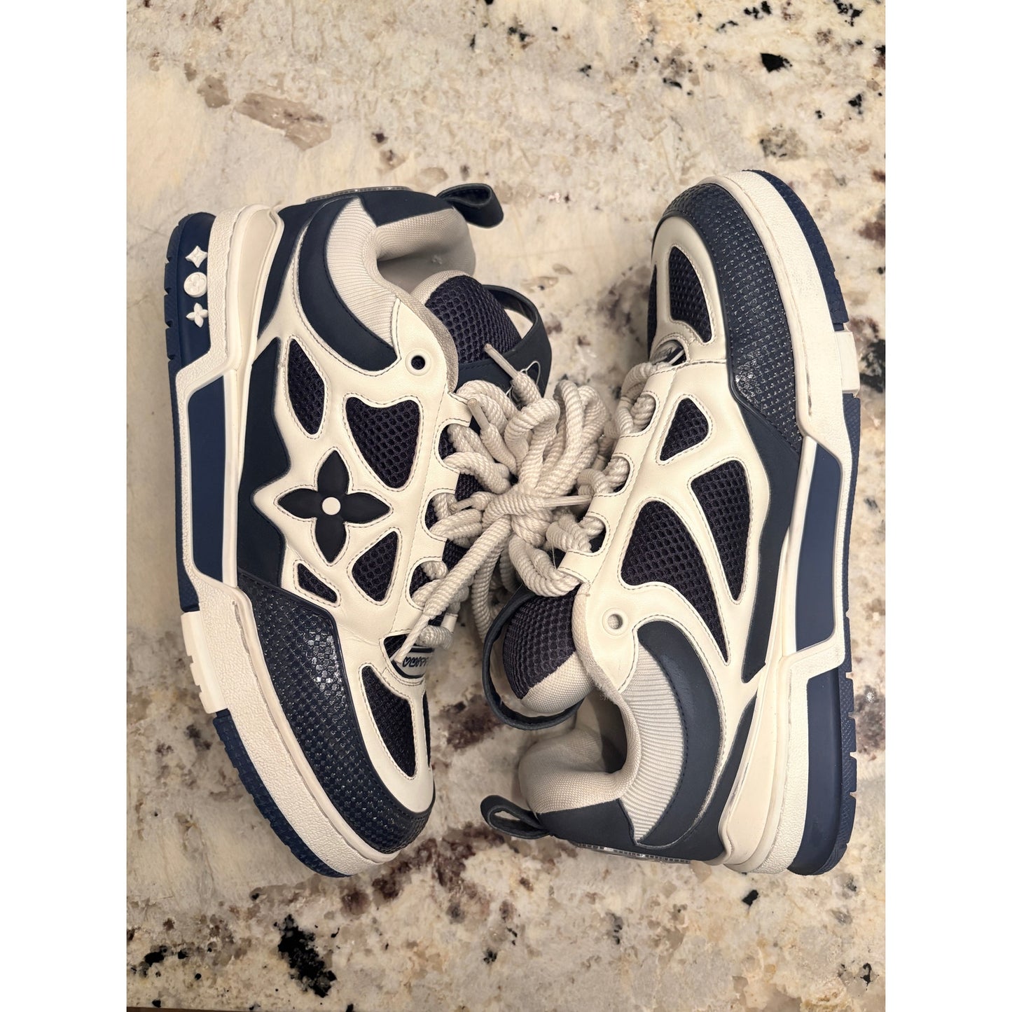 Louis Vuitton Navy Blue Skate Sneakers | Size 8LV