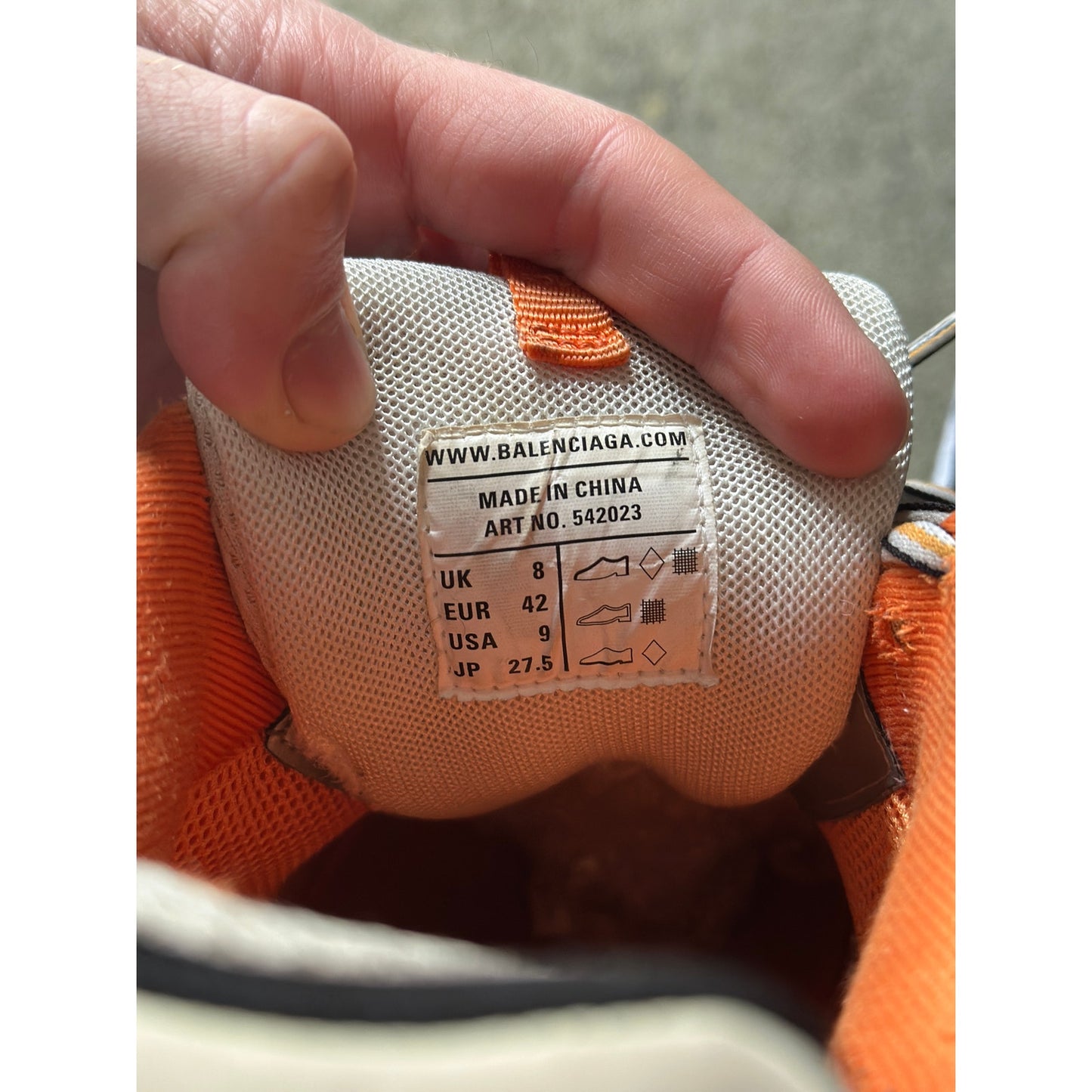 Size 9 - Balenciaga Track 'Orange White' Sneakers
