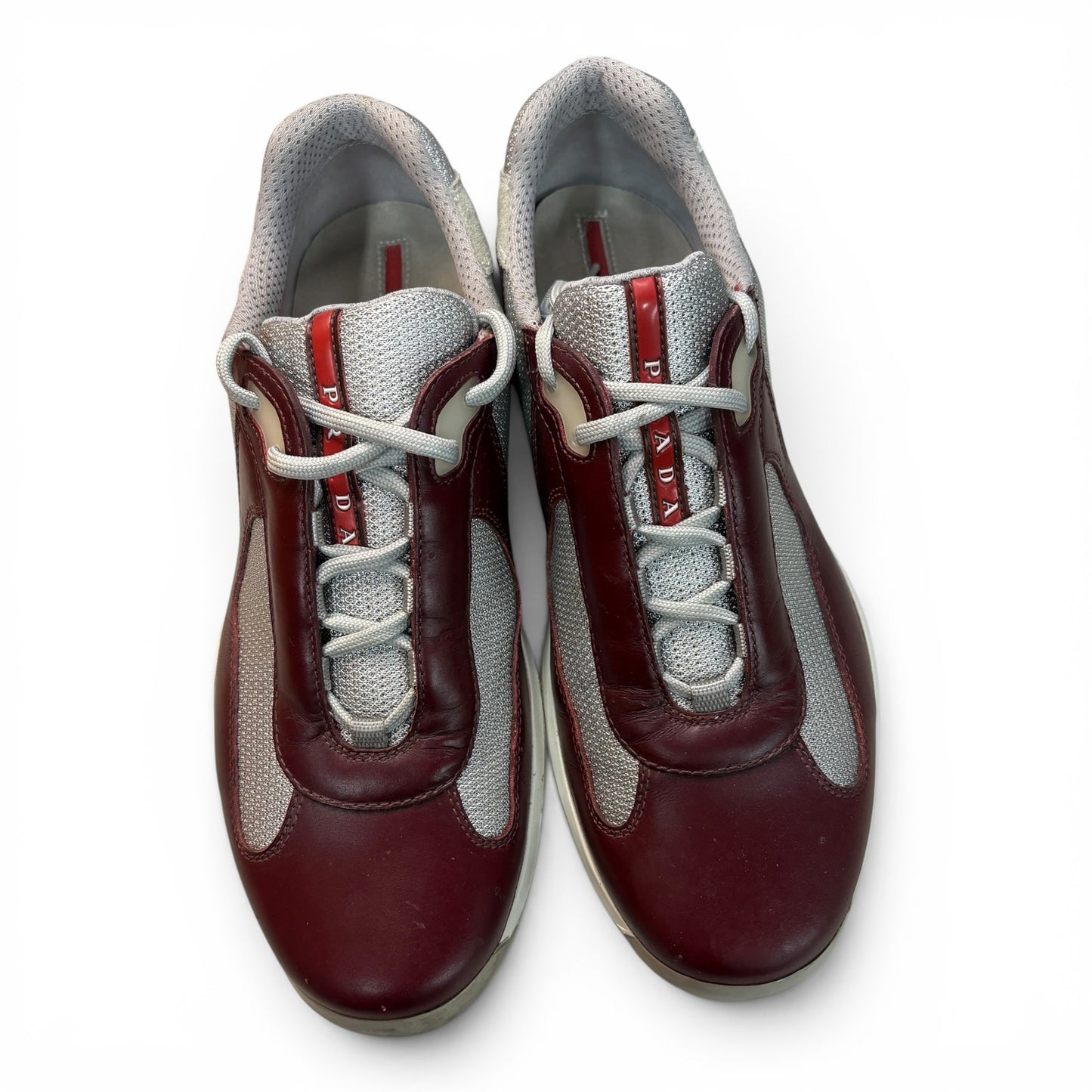Prada America's Cup Sneakers Red / Grey Suede | Size 9UK