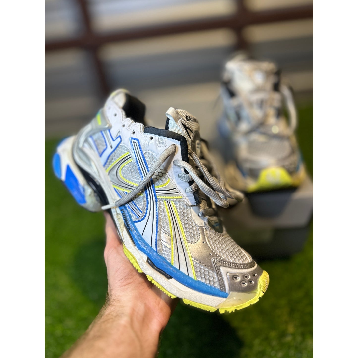 Balenciaga Runner Sneakers Blue/Yellow/White | Size 42EU