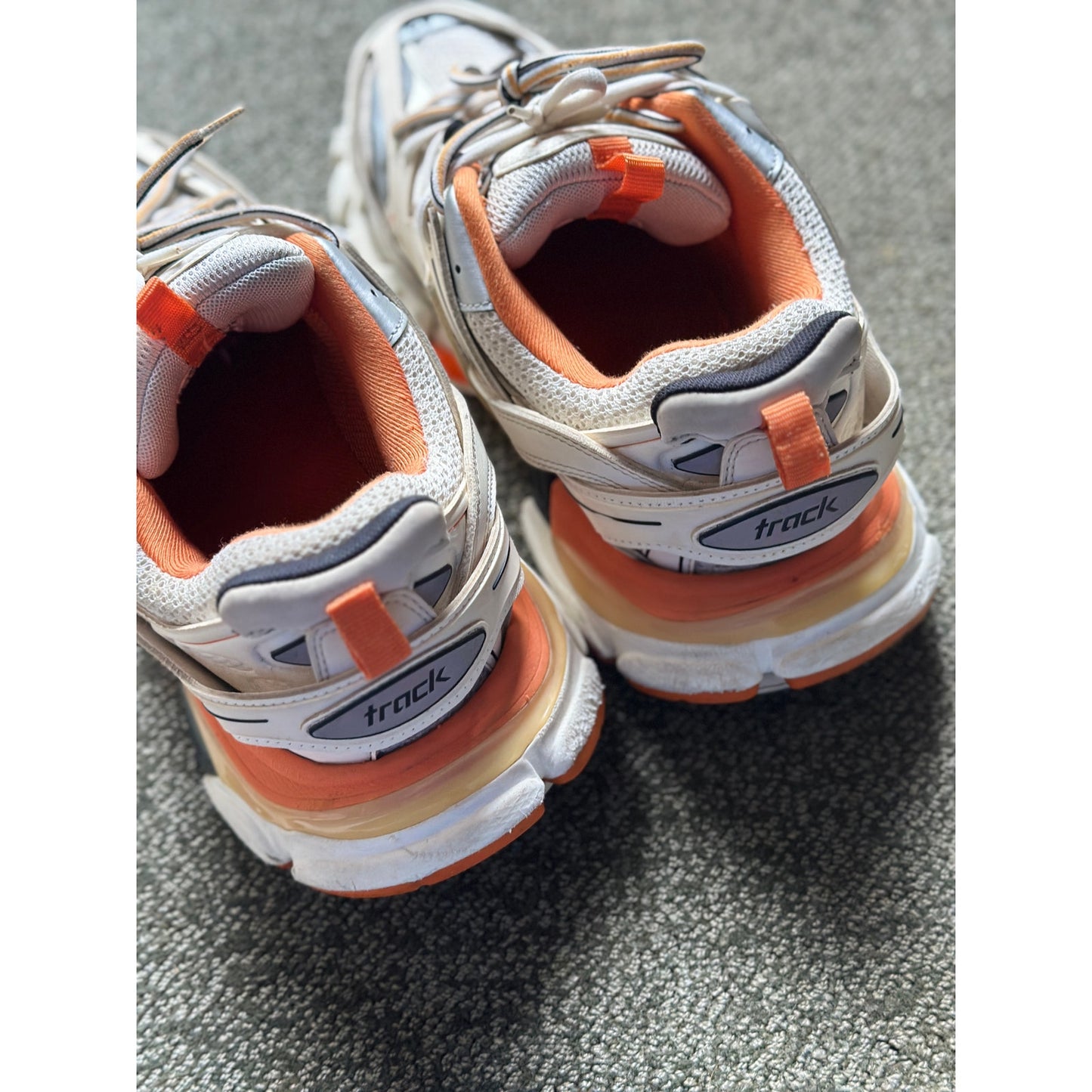 Size 9 - Balenciaga Track 'Orange White' Sneakers