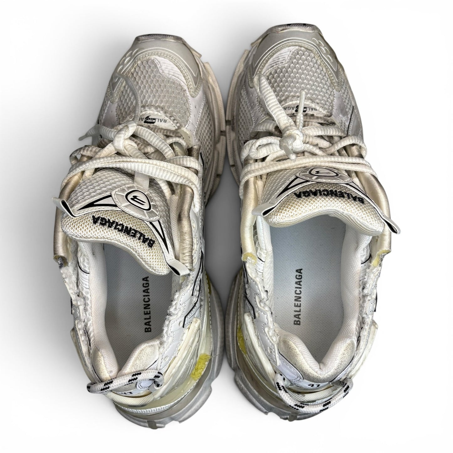 Balenciaga Runner White Track Sneakers | Size 41(8-9US)