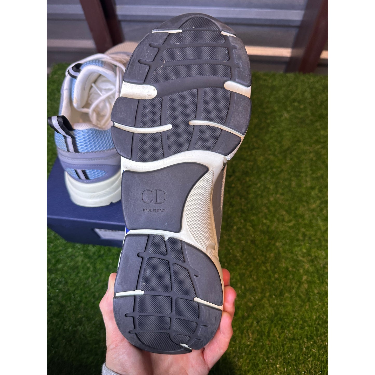 Size 12 - Dior B22 white sky blue sneakers