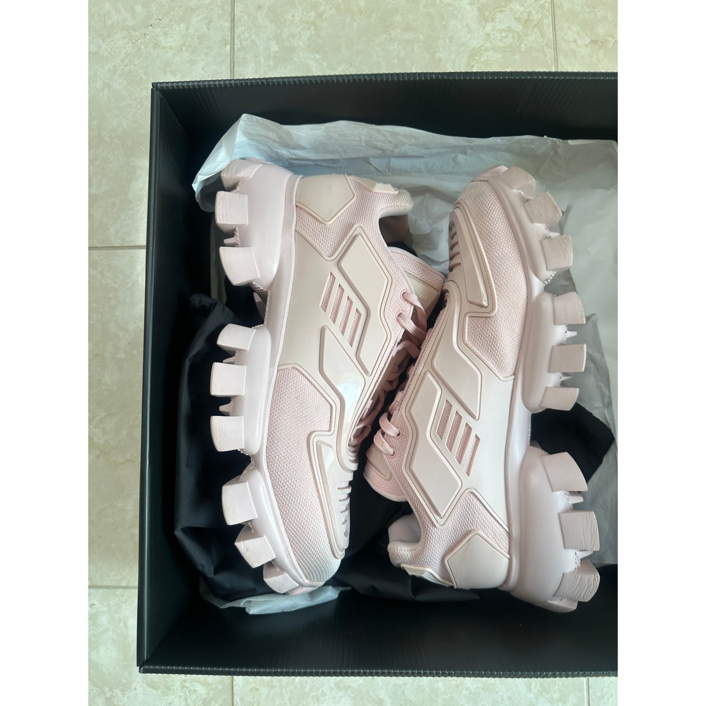 Size 10.5 - Prada Cloudbust Pink Sneakers