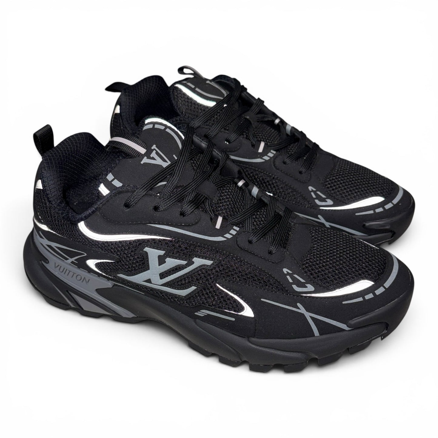 Louis Vuitton Tactic Reflective Sneakers Black New Season | 8.5LV