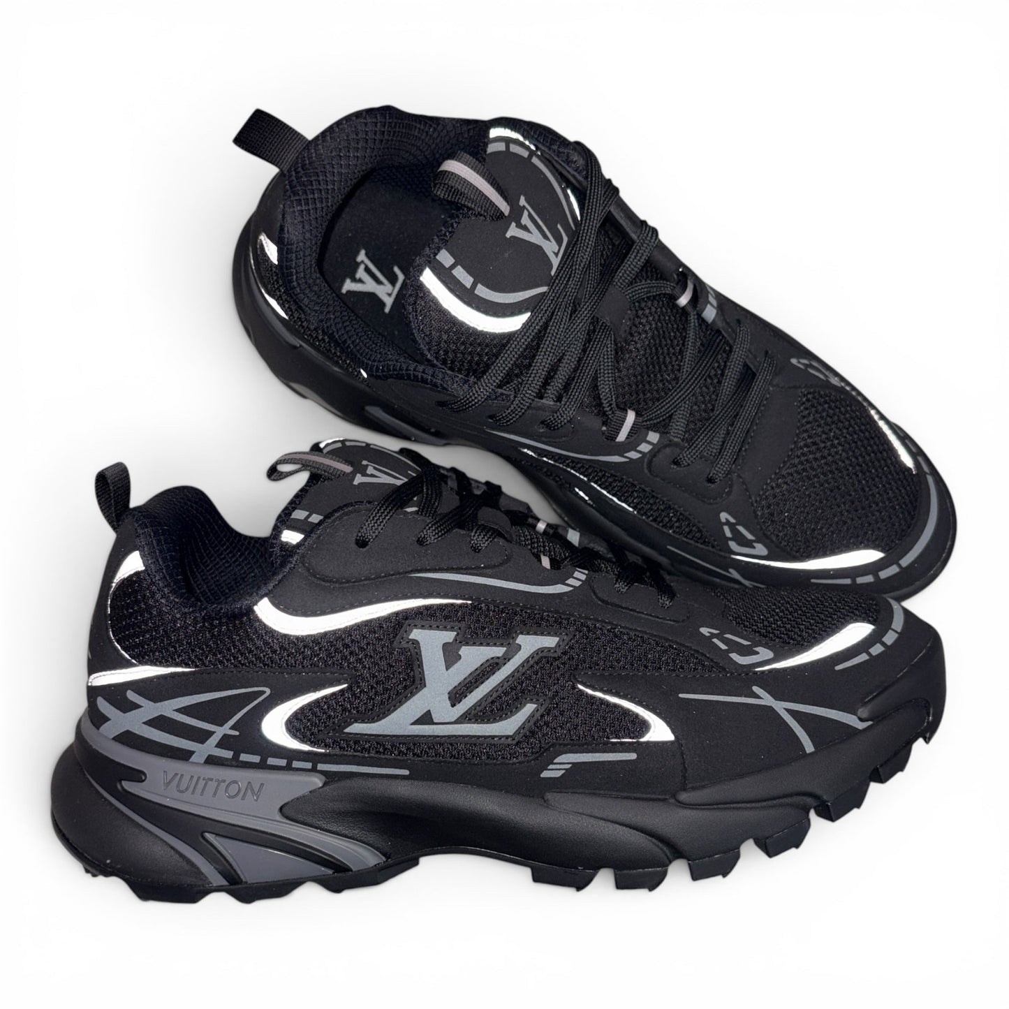 Louis Vuitton Tactic Reflective Sneakers Black New Season | 8.5LV