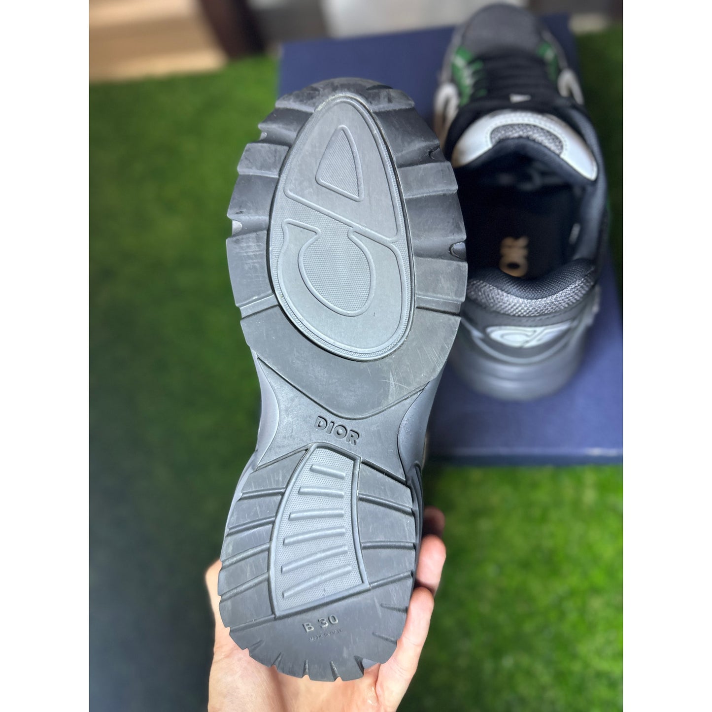 Size 10 - Dior B30 Mesh Deep Grey Green Black Trainer