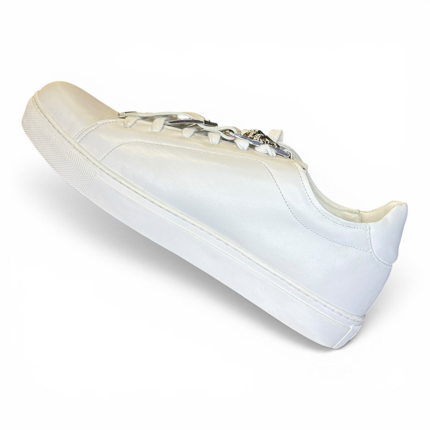 Versace White Versus Sneaker Silver Buckle | Size 44(11)