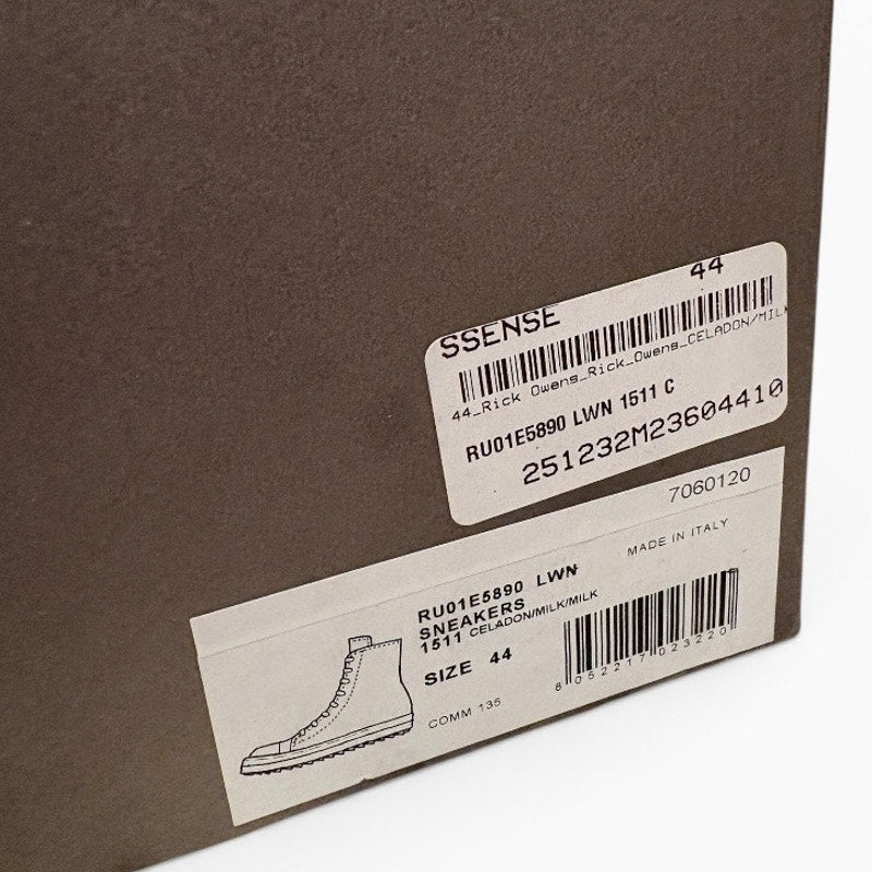 Size 11 - Rick Owens high-top Hollywood Milk Sneakers