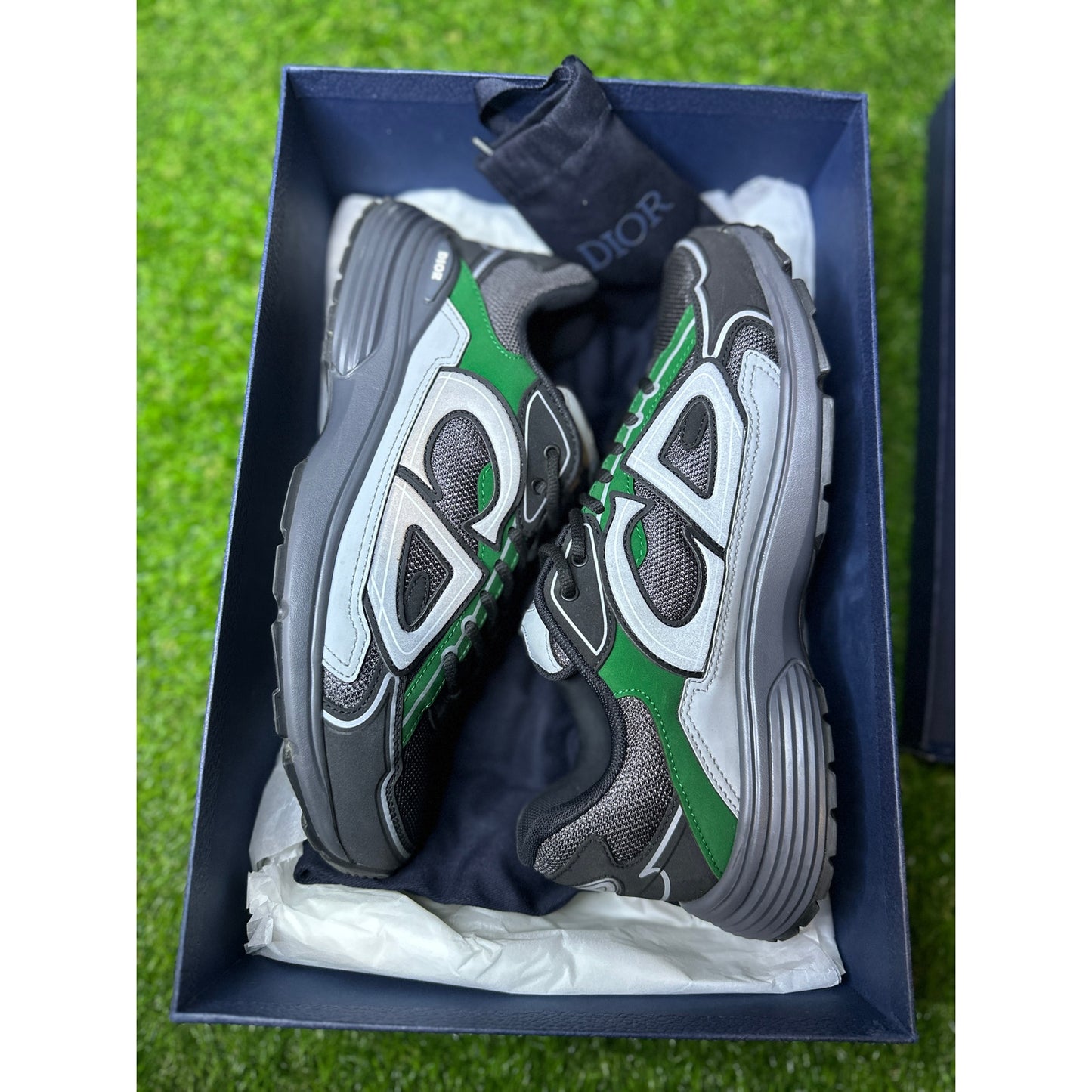 Size 10 - Dior B30 Mesh Deep Grey Green Black Trainer