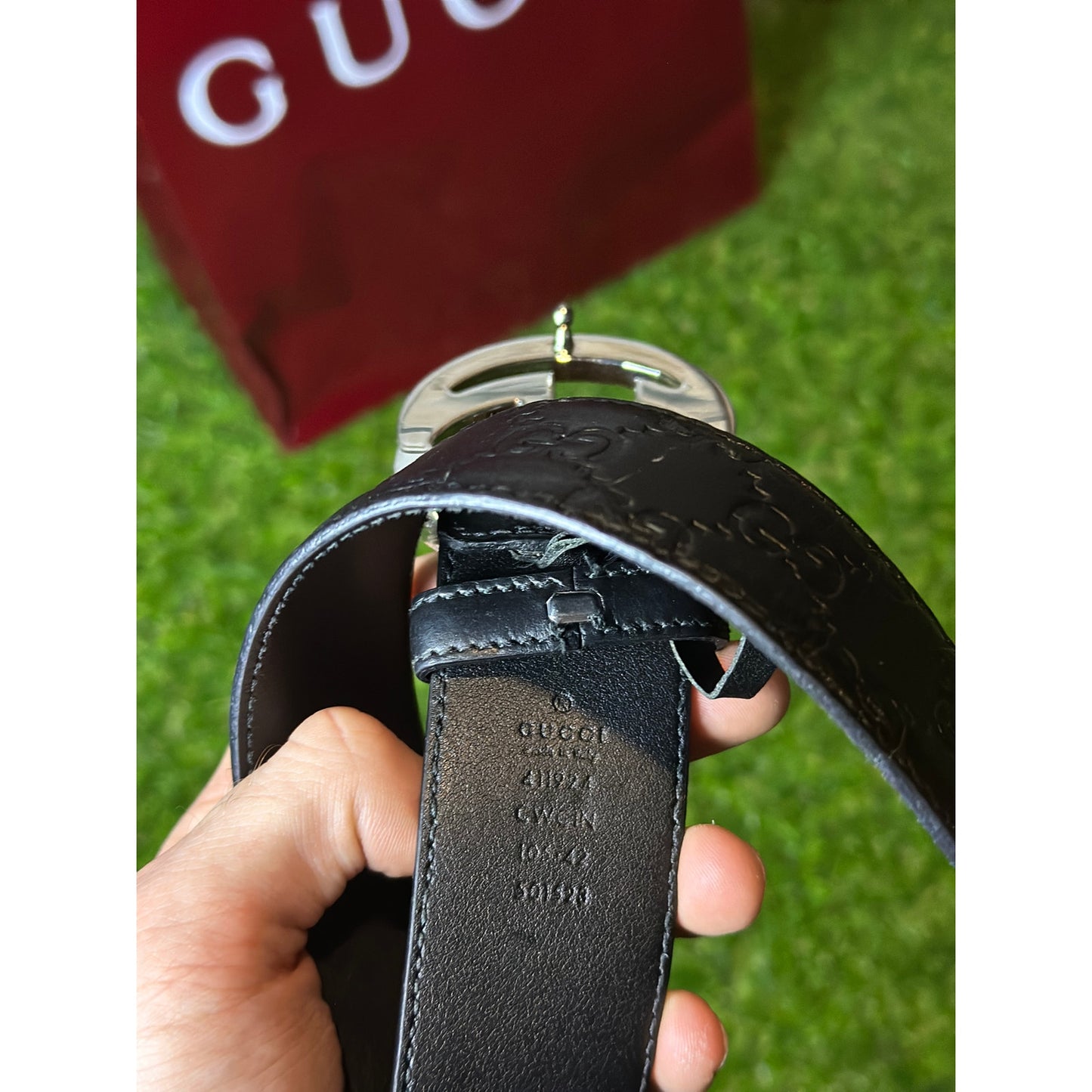 Gucci Monogram GG Black Belt