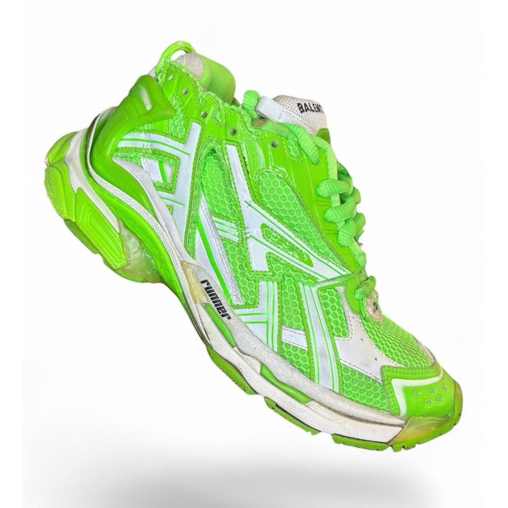 Size 9 - Balenciaga Runner Green White Track Sneakers