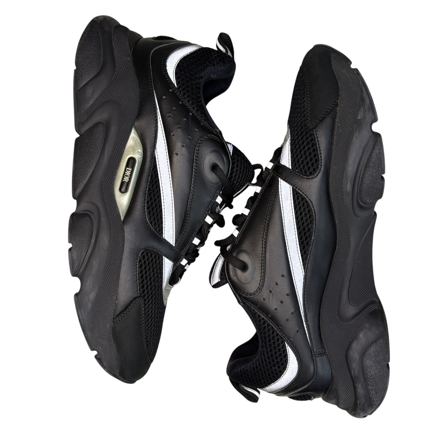 Dior B22 Reflective Low Top Black Sneakers | Size 45 (12US)