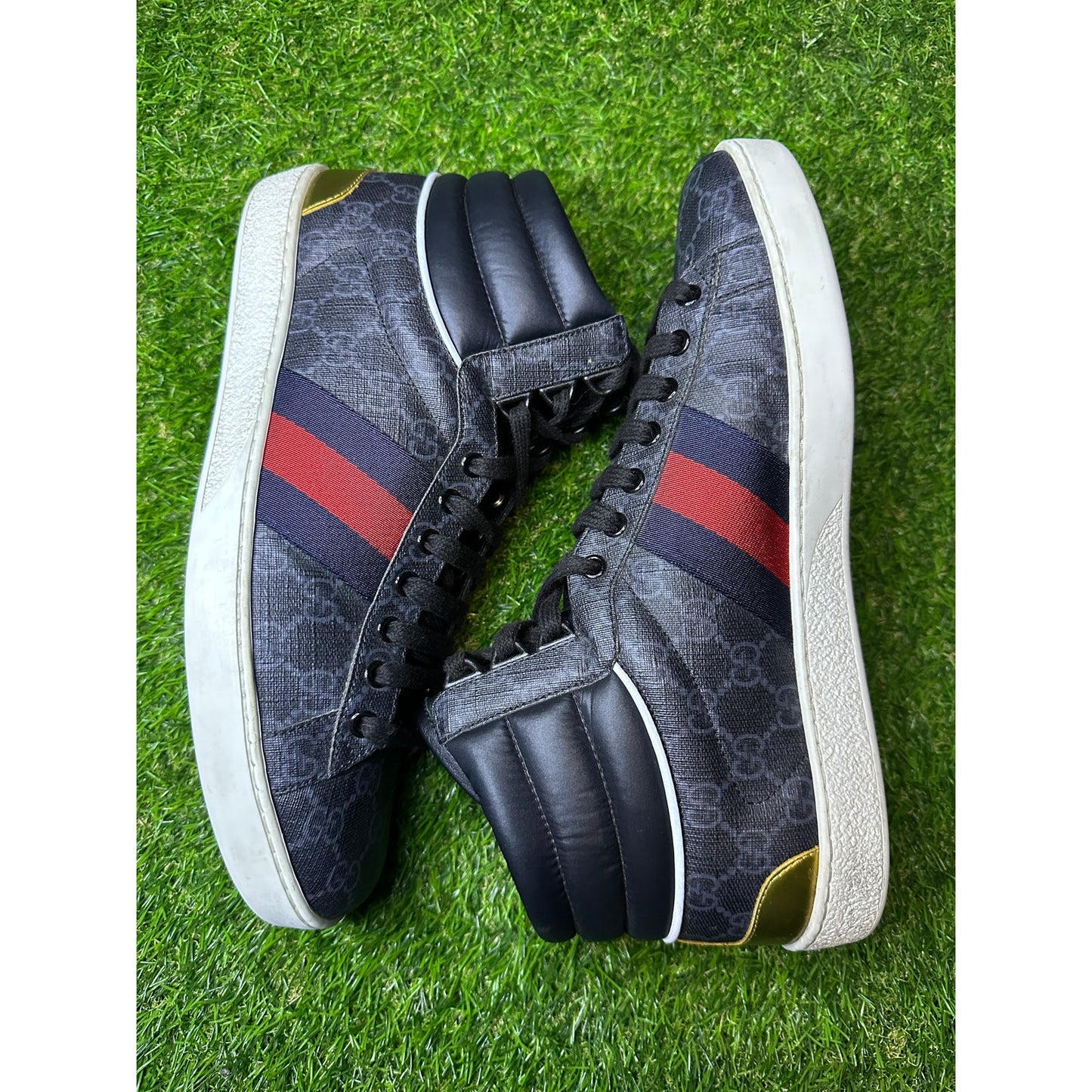 Gucci Ace Monogram GG Hightop Sneakers | Size 10US