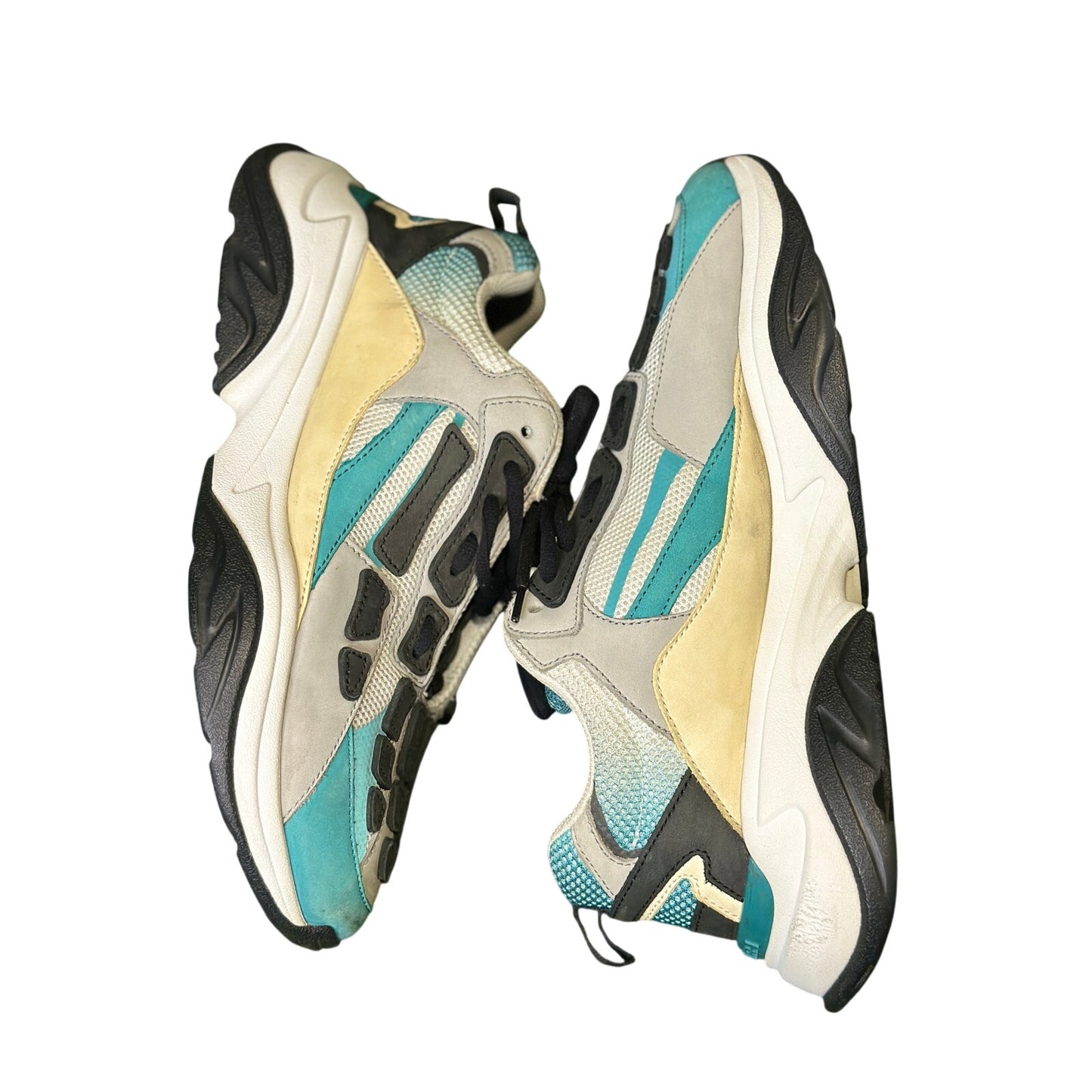 Size 9 - Amiri Teal and Black Bone Runner Sneakers