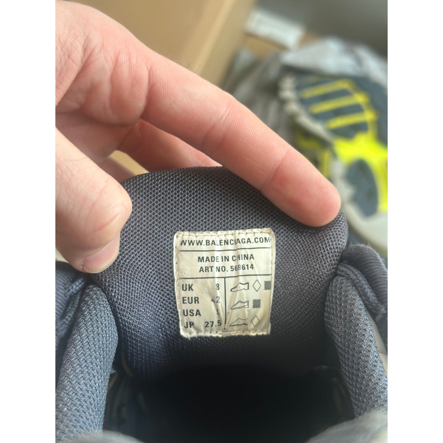 Size 9 - Balenciaga Track 2.0 “Yellow Grey” Sneakers OG ALL