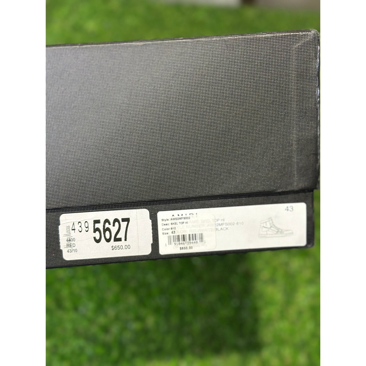 Size 10 - Amiri Skel High Top Red Black Sneakers