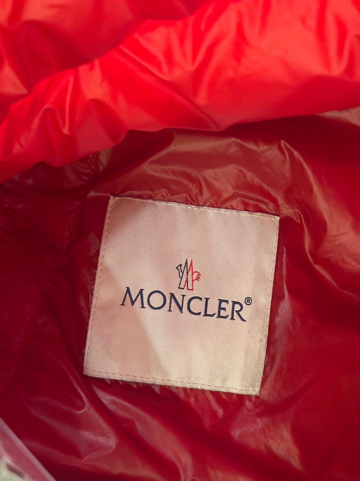Large - Moncler Maya Red Down Light Jacket