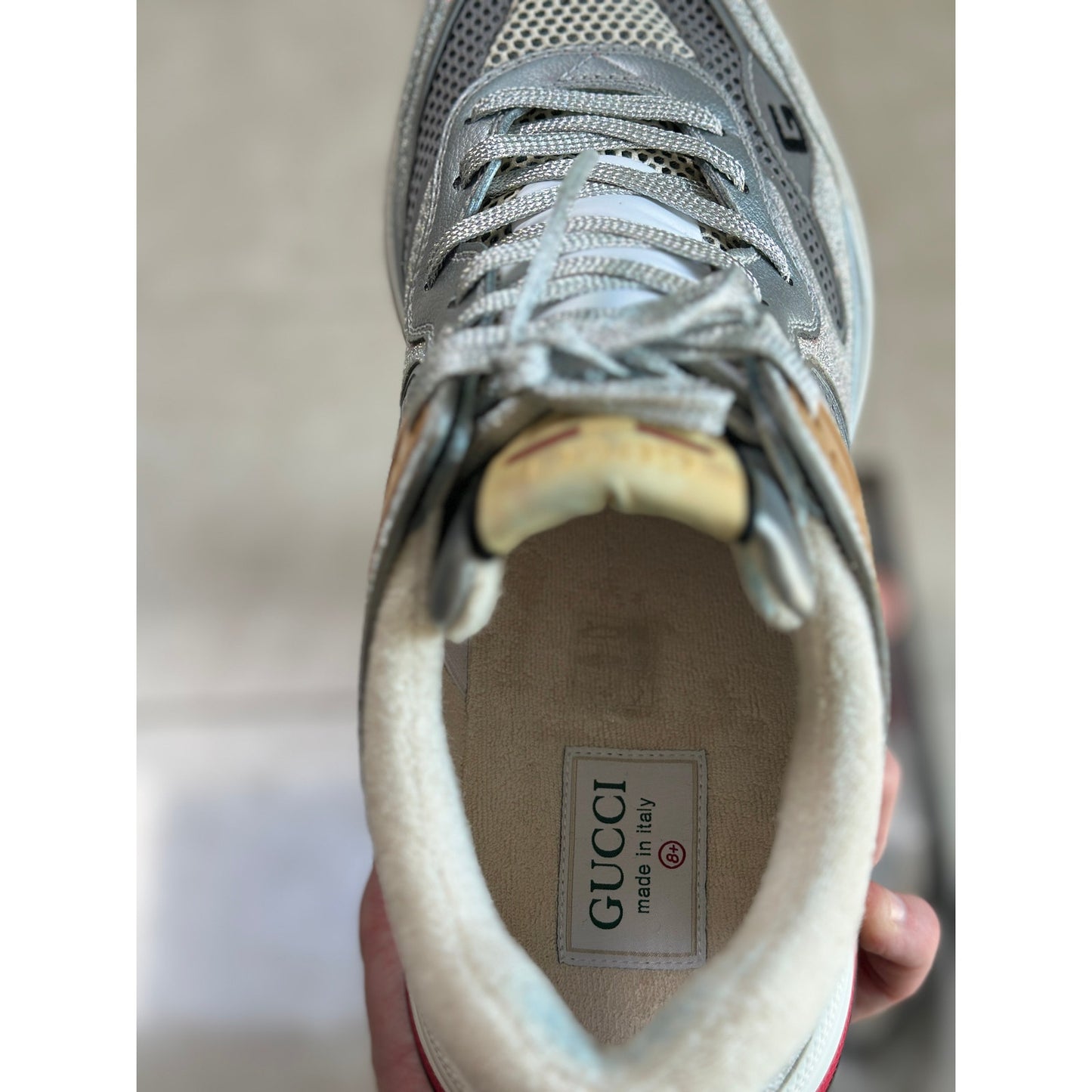 Gucci Men's Ultrapace Glitter Low Top Sneakers | Size 9.5 US