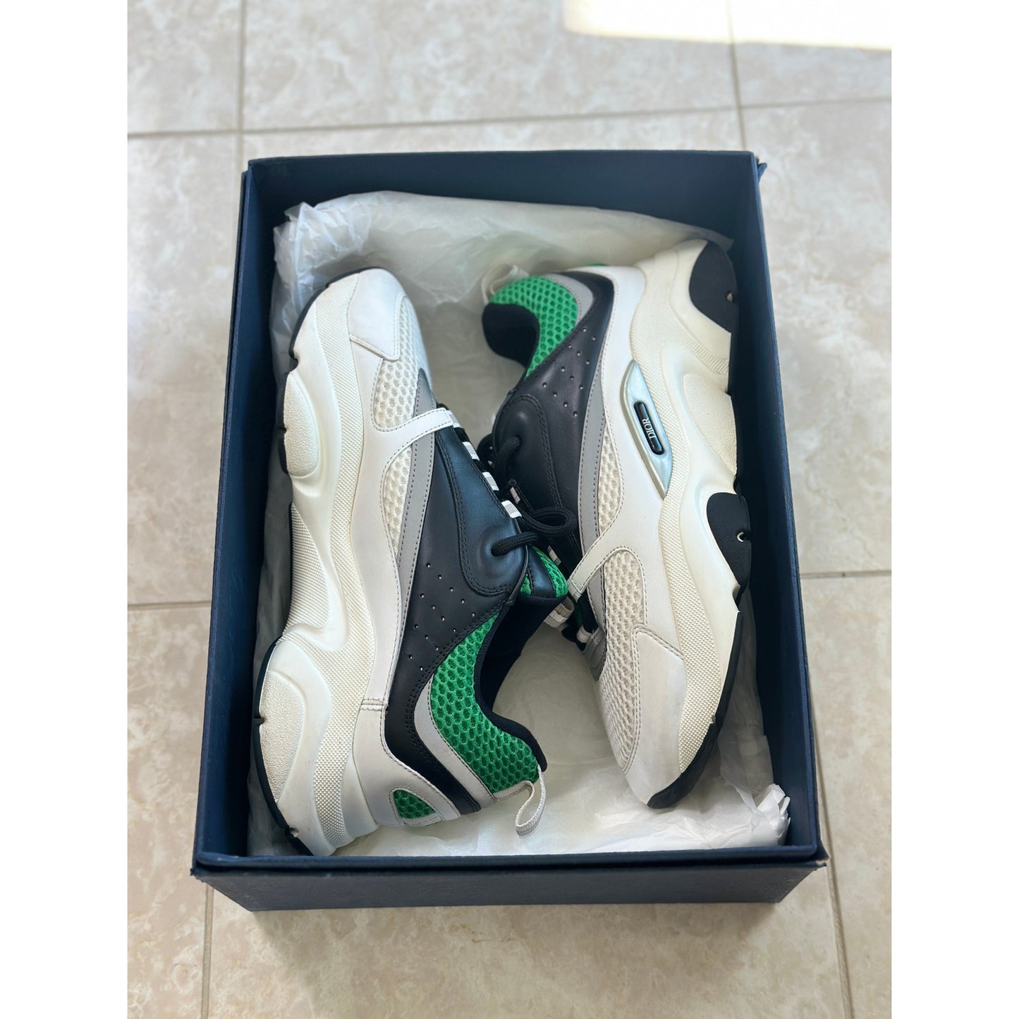 Size 9 - Dior B22 Green/Black/White Sneakers