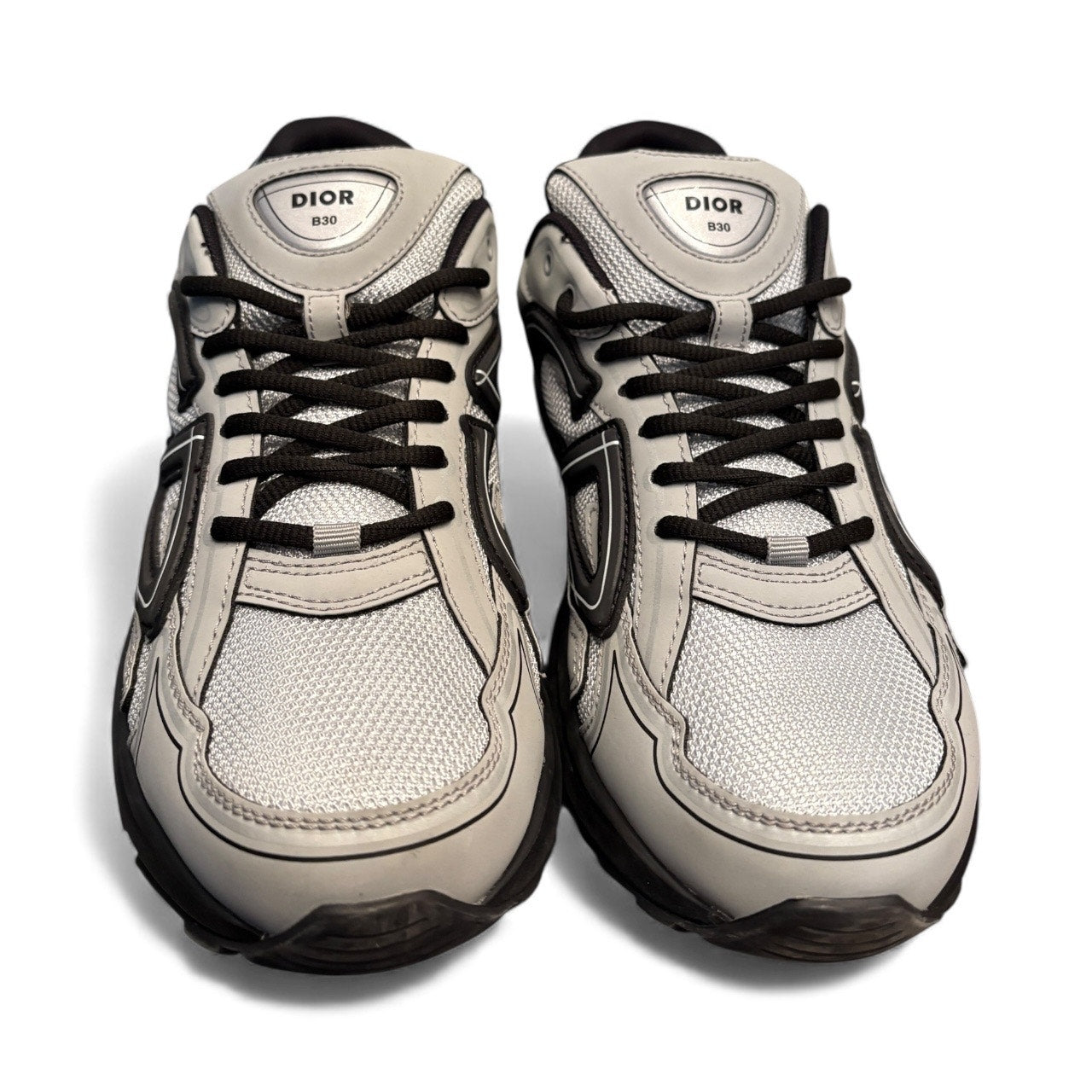 Size 10 - Dior B30 Grey & Black Sneakers NEW SEASON