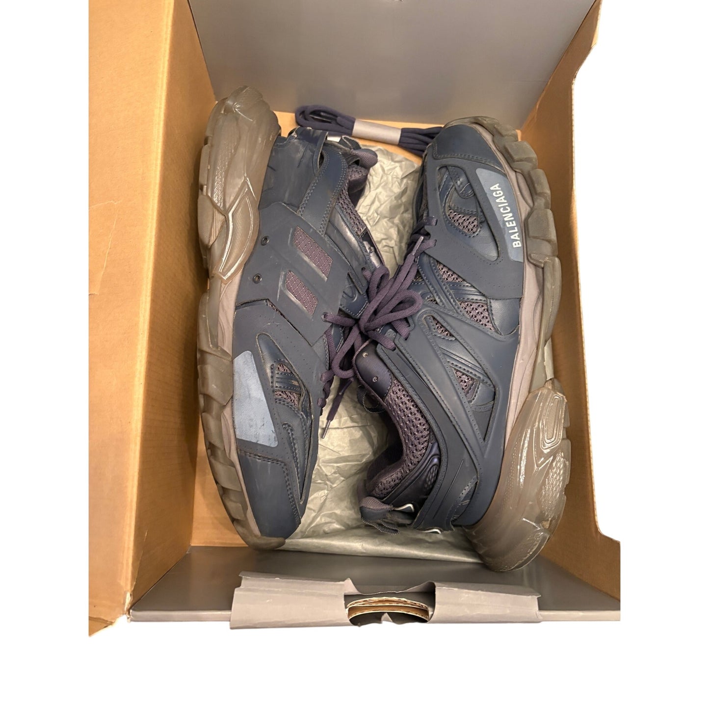 Size 11 - Balenciaga Track Navy Sneakers