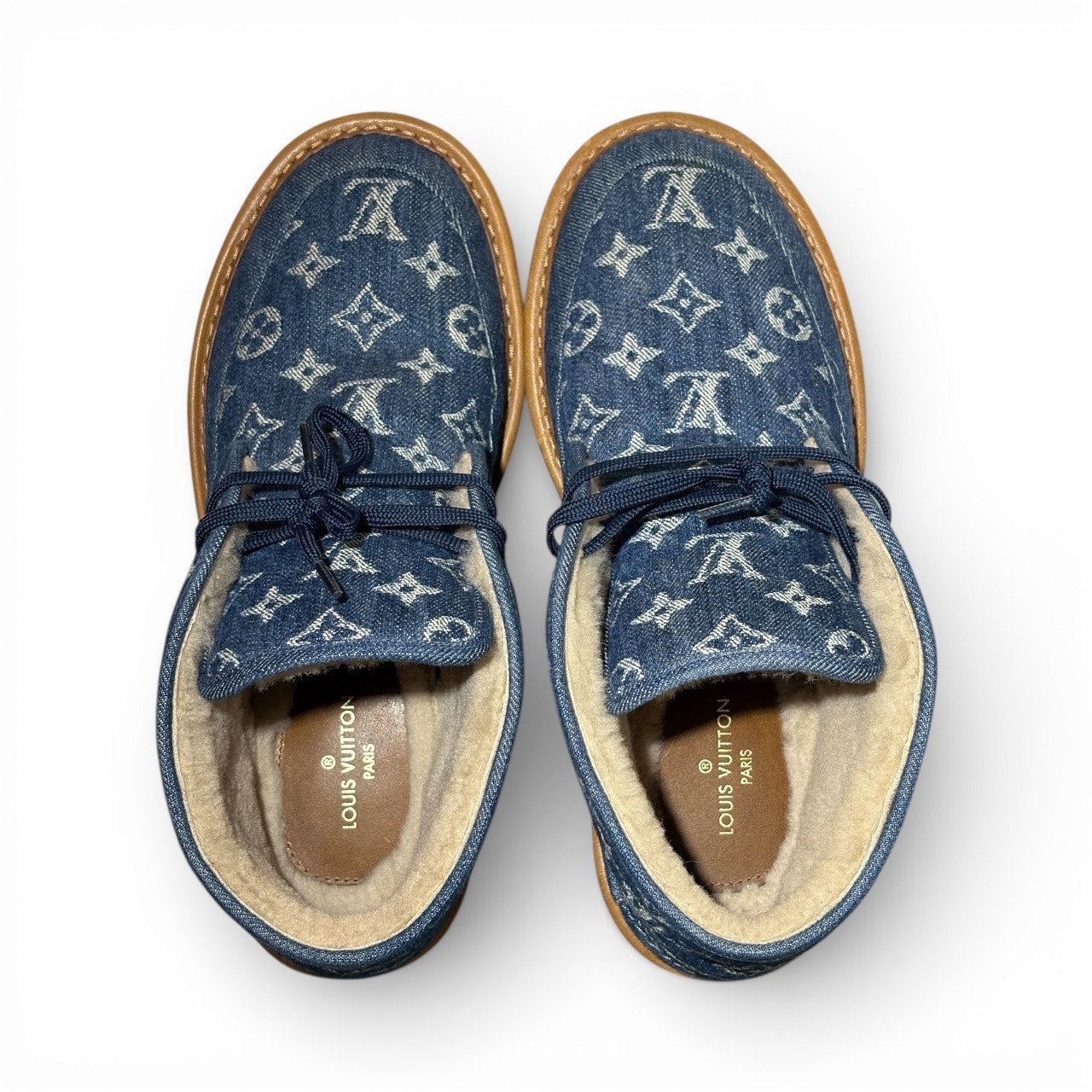Louis Vuitton x Nigo "Cozy Line" Denim Monogram Boots 2021